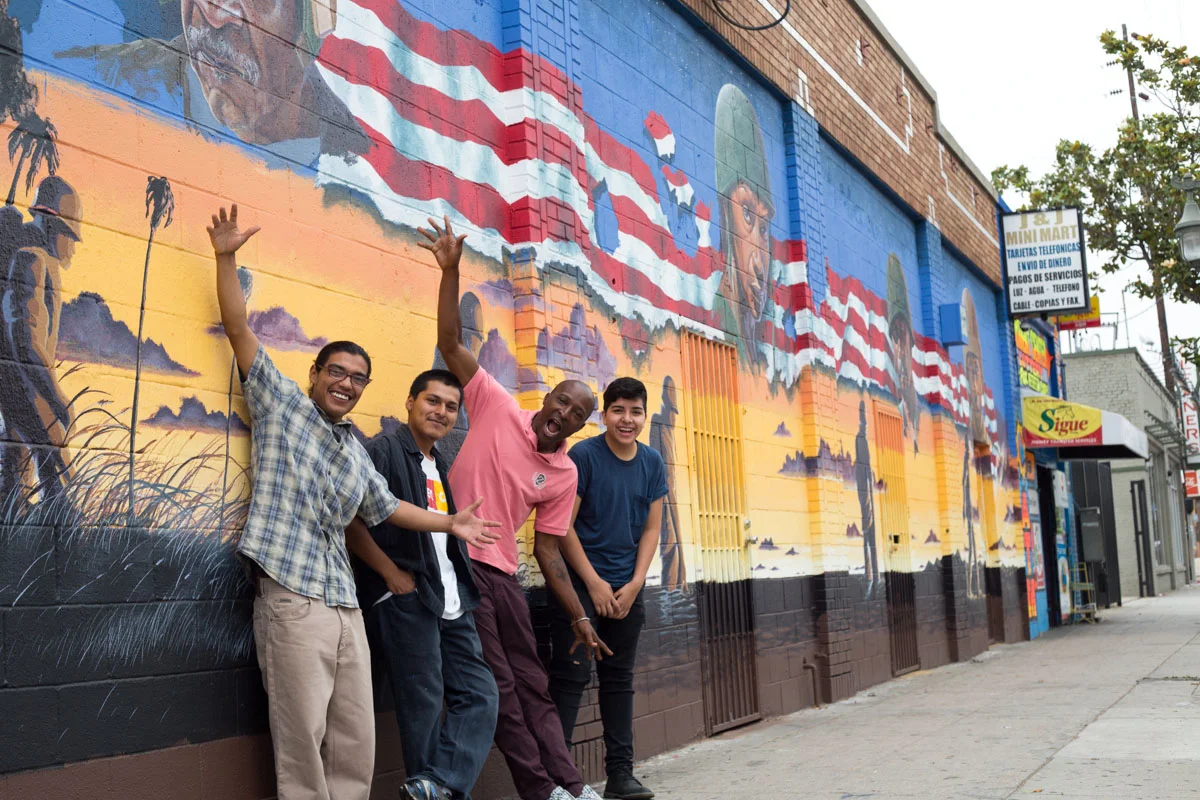  artworxLA students and Patrick Henry Johnson unveil mural in South Central Los Angeles  