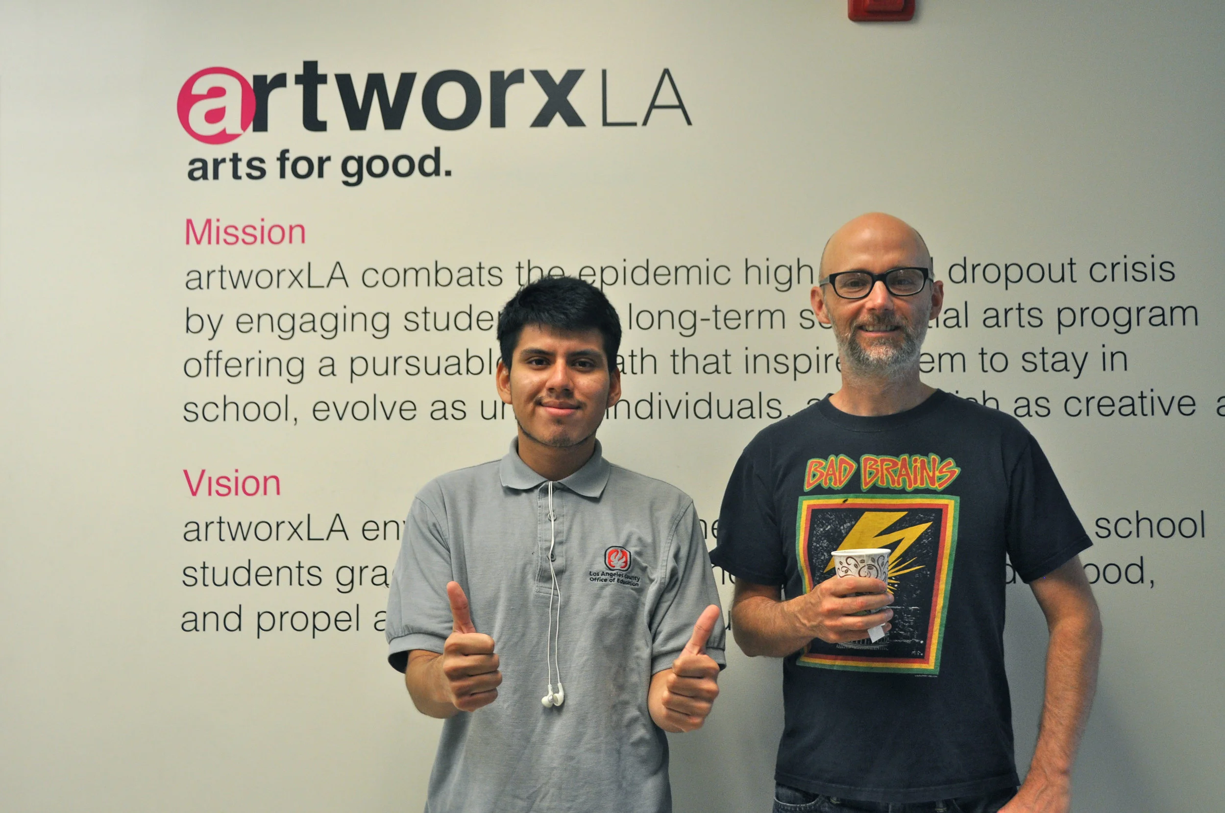 Moby visits artworxLA 
