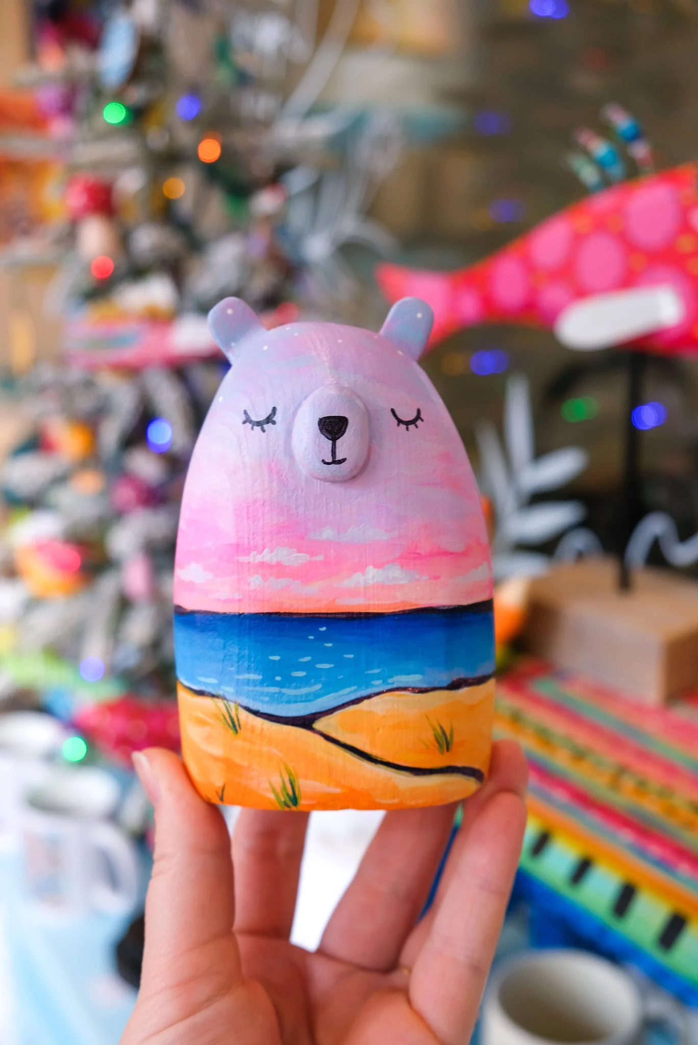 Lilac Sky Sunset Bear