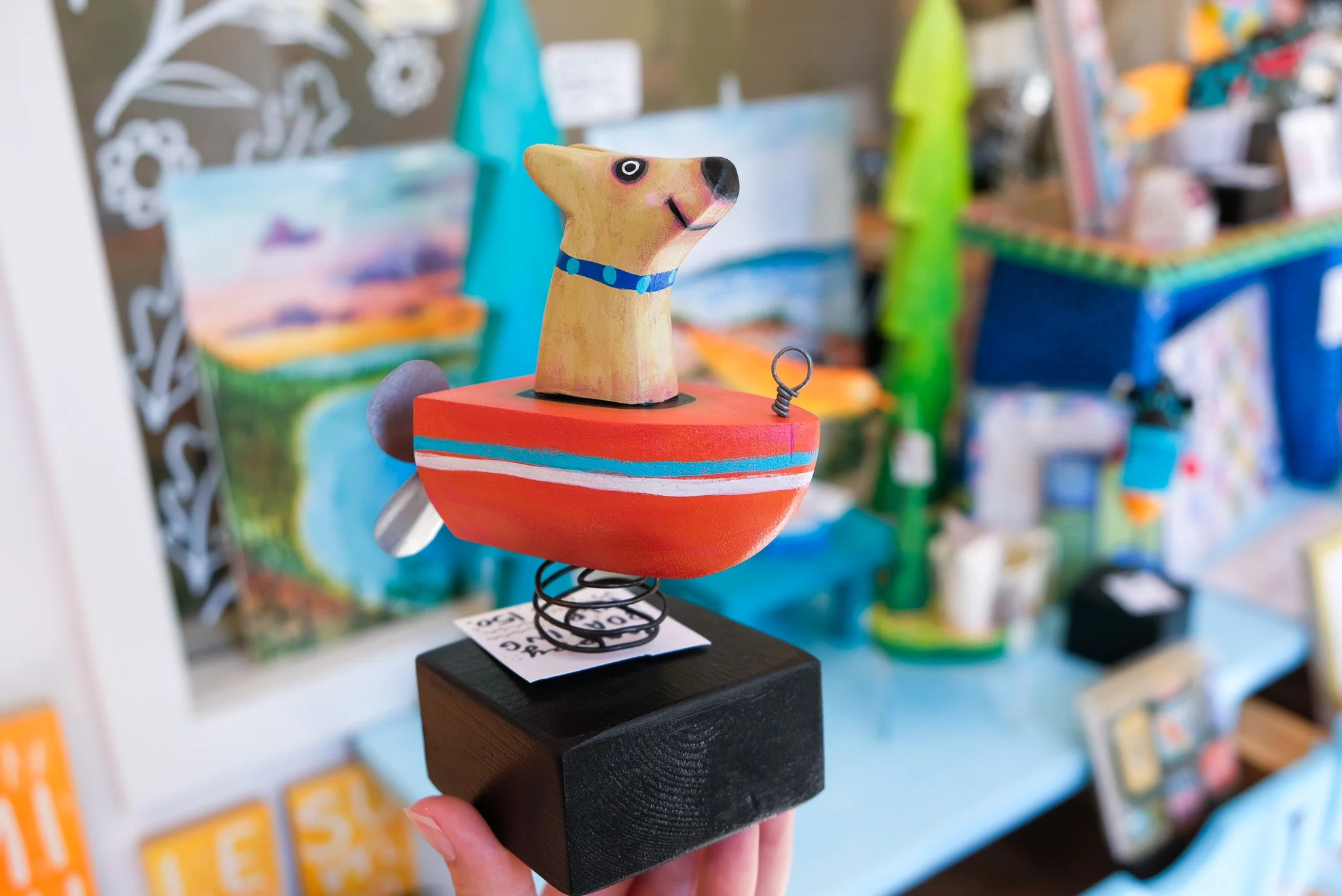 Happy Boating Pup - Orange Boat