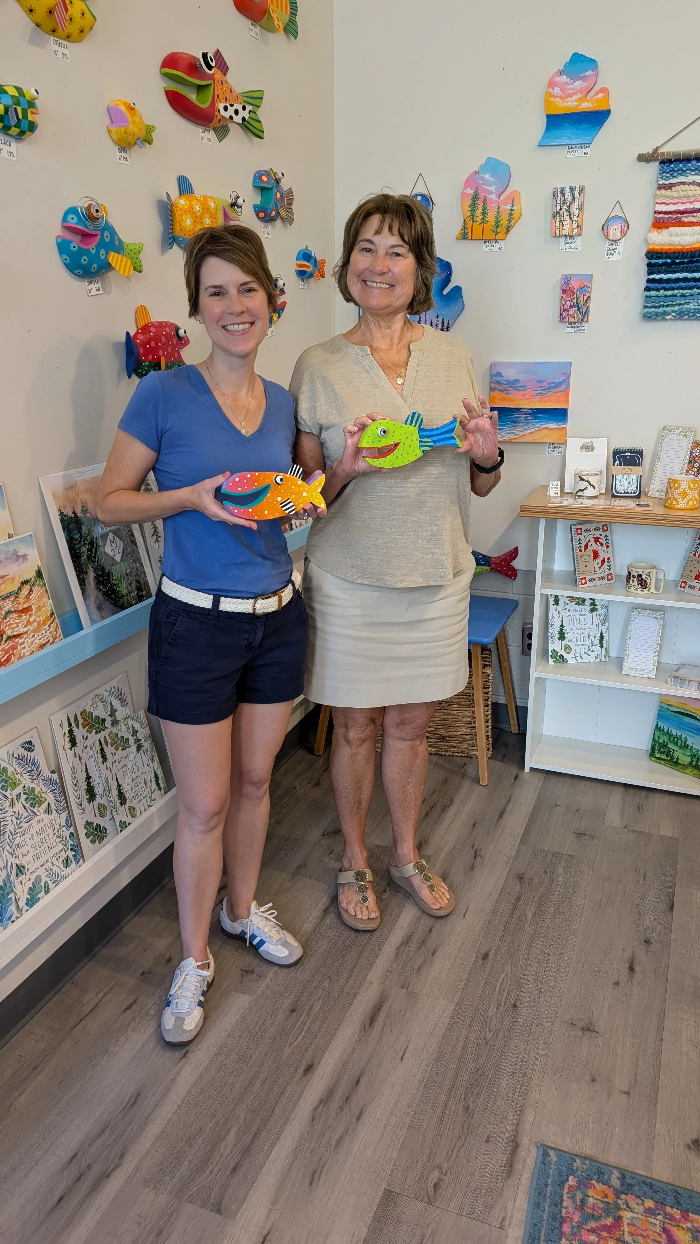 Paint your own fish, Traverse City Art Gallery, Shops at The Grand Traverse Commons, Things to do in Traverse City
