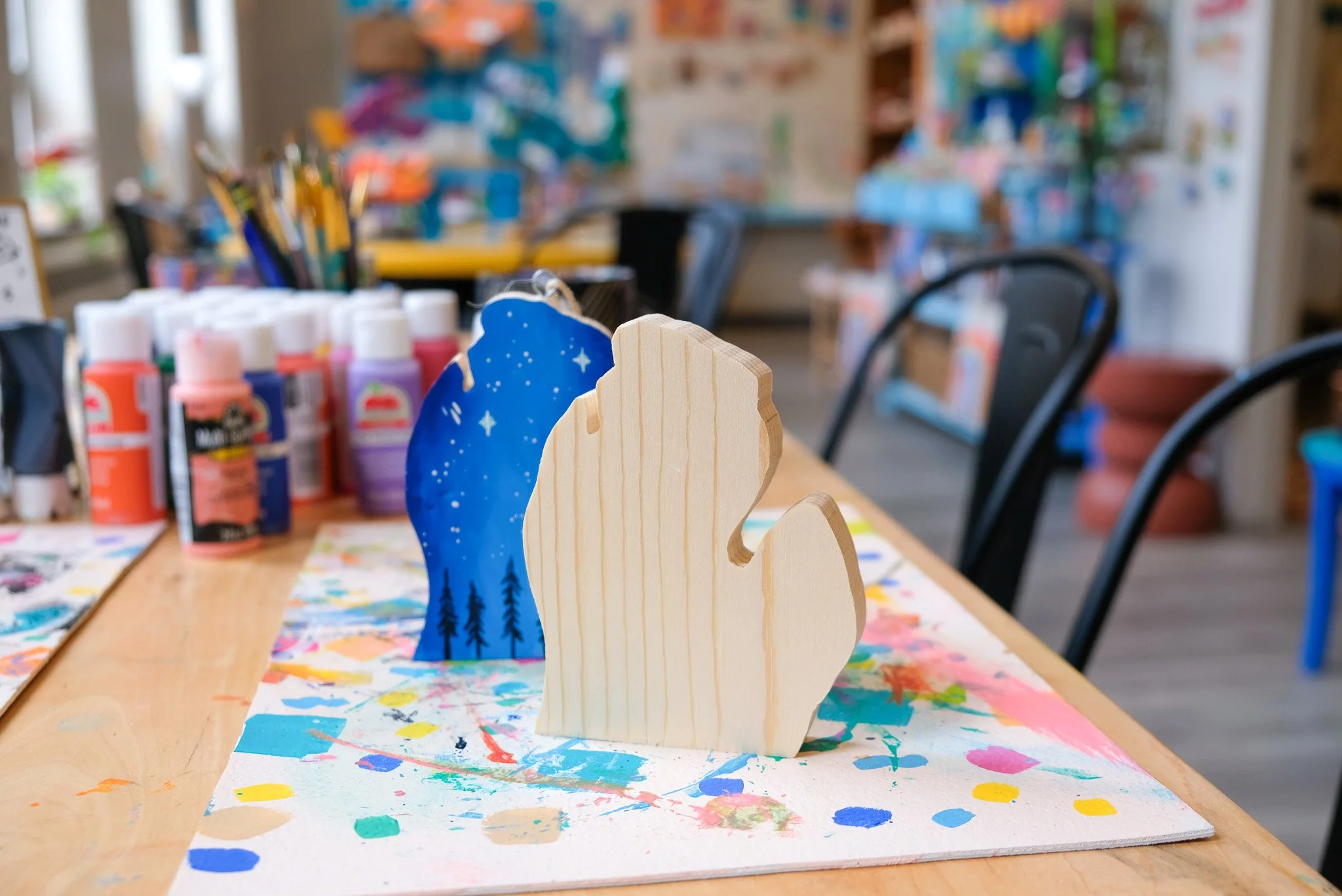 Michigan Mitten Cut Out Art Cafe Project