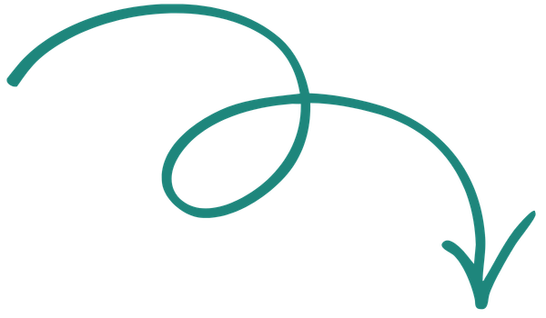 An arrow pointing downward with a loop in the middle