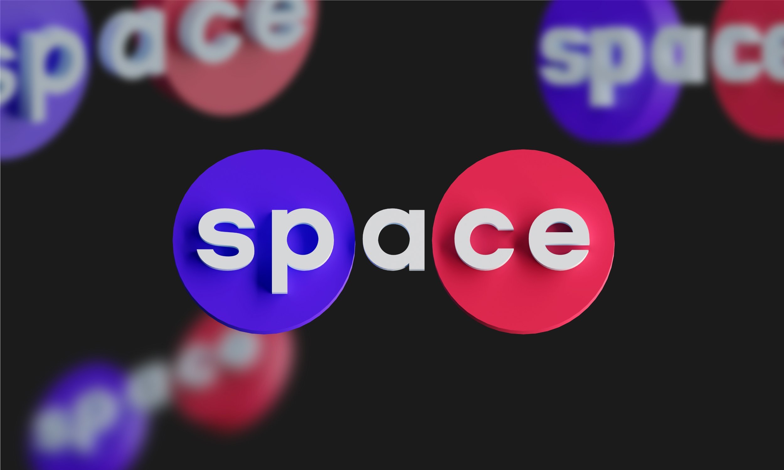 SPACE metaverse 3-d logo design