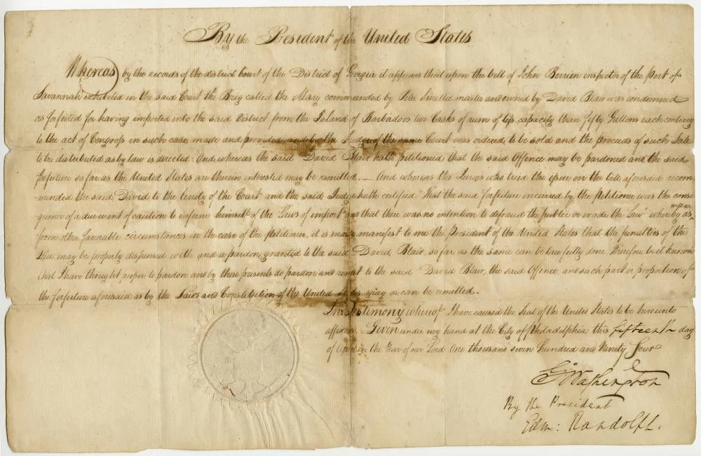 The Four Factors George Washington Used to Grant Pardons