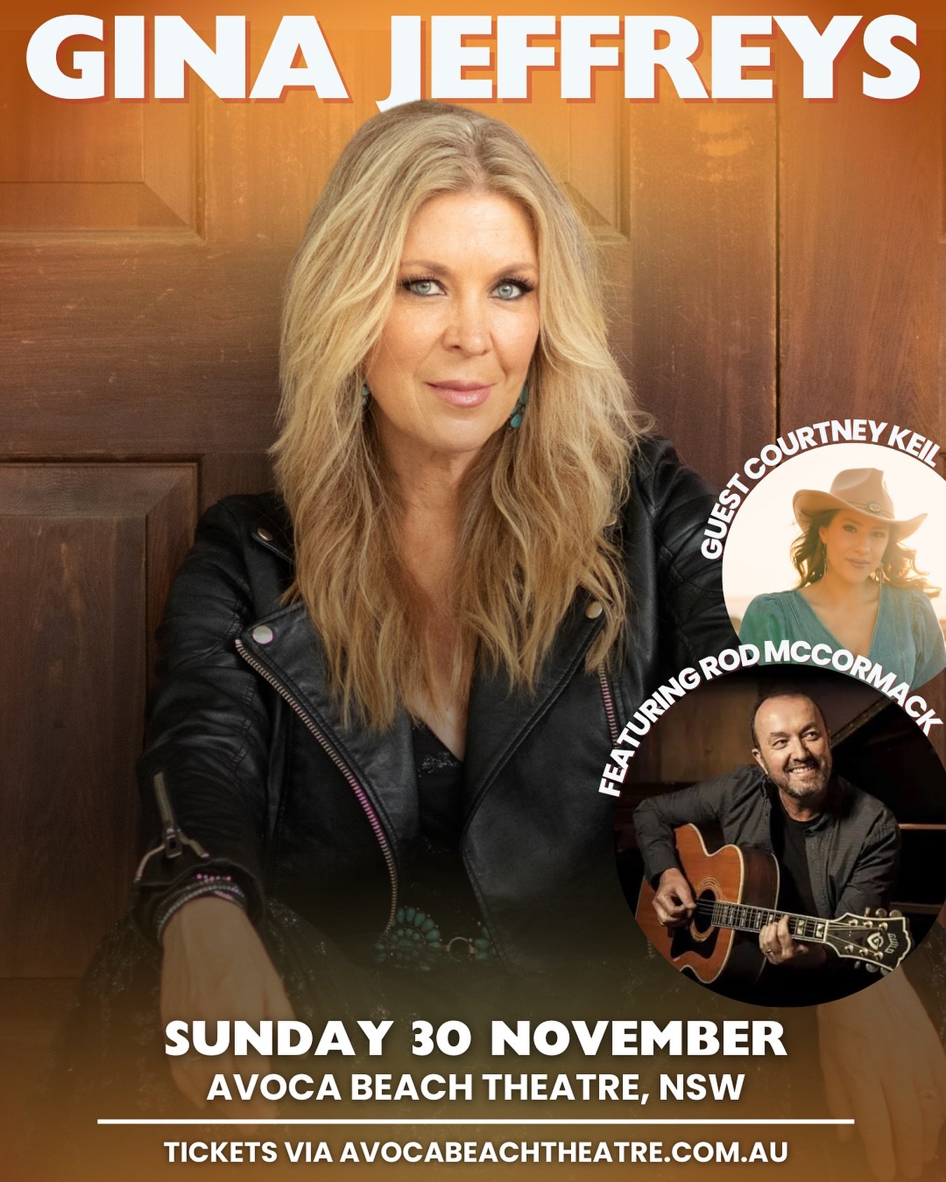 ✨GINA HAS A LOCAL SHOW!! ✨ Grab your tickets for a fun afternoon of country music at the beautiful Avoca Beach Theatre!