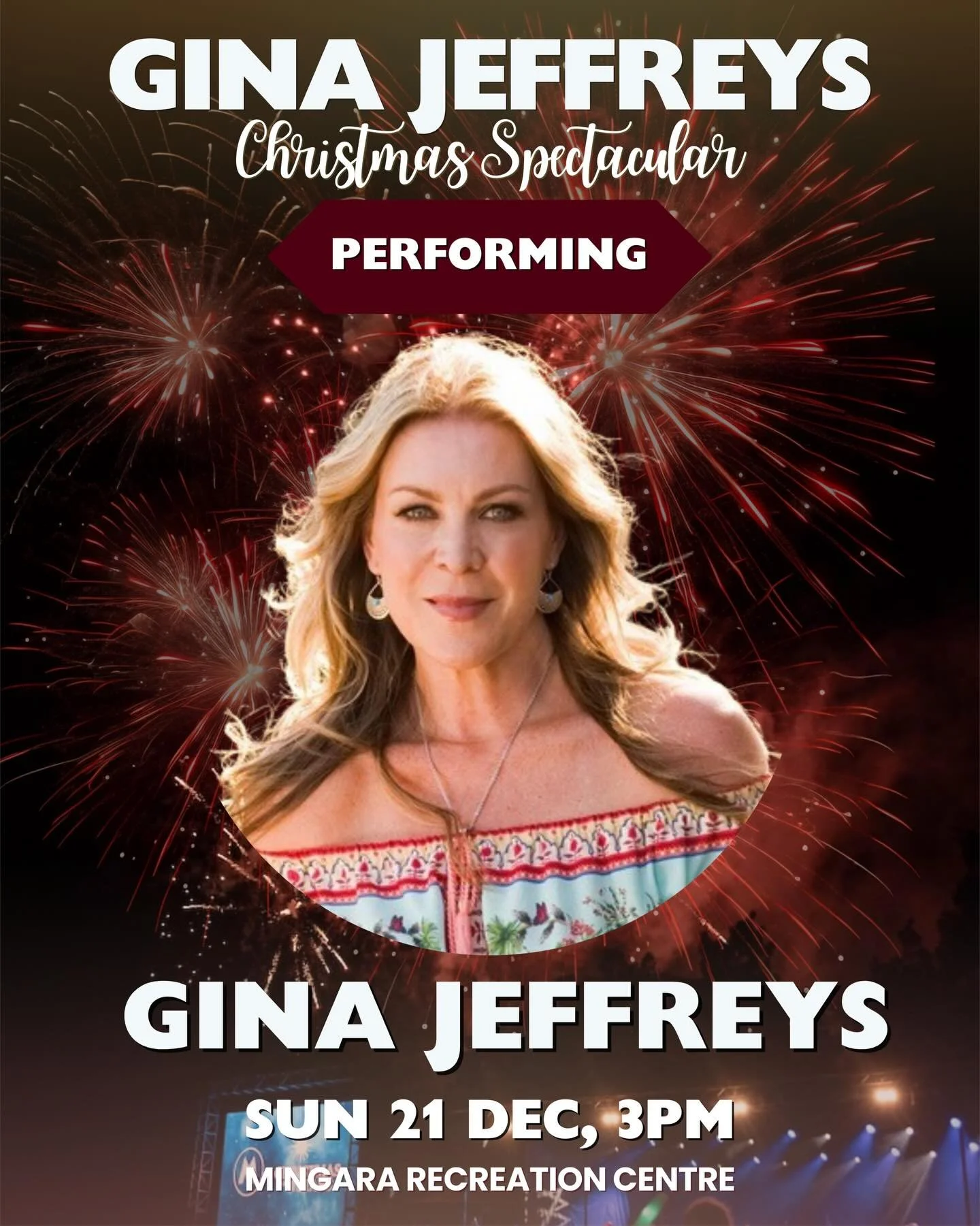 Pt 1 | INTRODUCING OUR PERFORMERS ⭐️

GINA JEFFREYS is a pioneer in Australian country music, becoming the first female artist in the genre to achieve platinum sales and sell out shows nationwide. After winning&nbsp;Star Maker&nbsp;in 1991, she quick