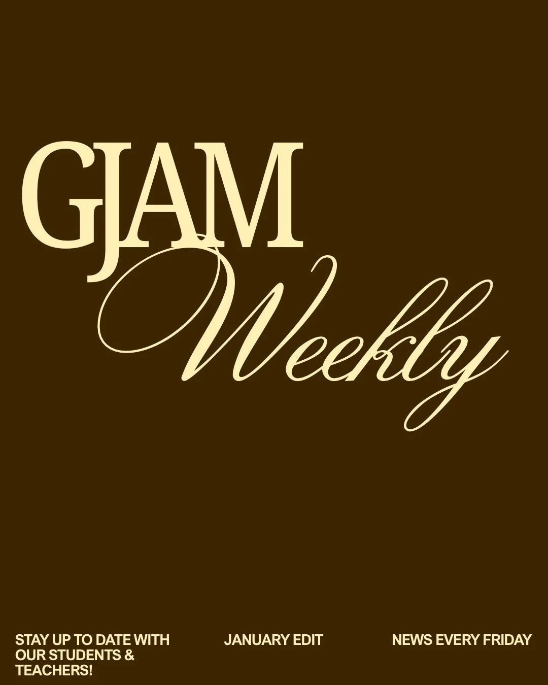 GJAM Weekly 

It was a big week for our GJAM staff this week. If you&rsquo;re a GJAM student &amp; get up to something exciting this week, send us a message so we can include you in next weeks GJAM Weekly! 
RECAP:

Picture 1: Our amazing songwriting 