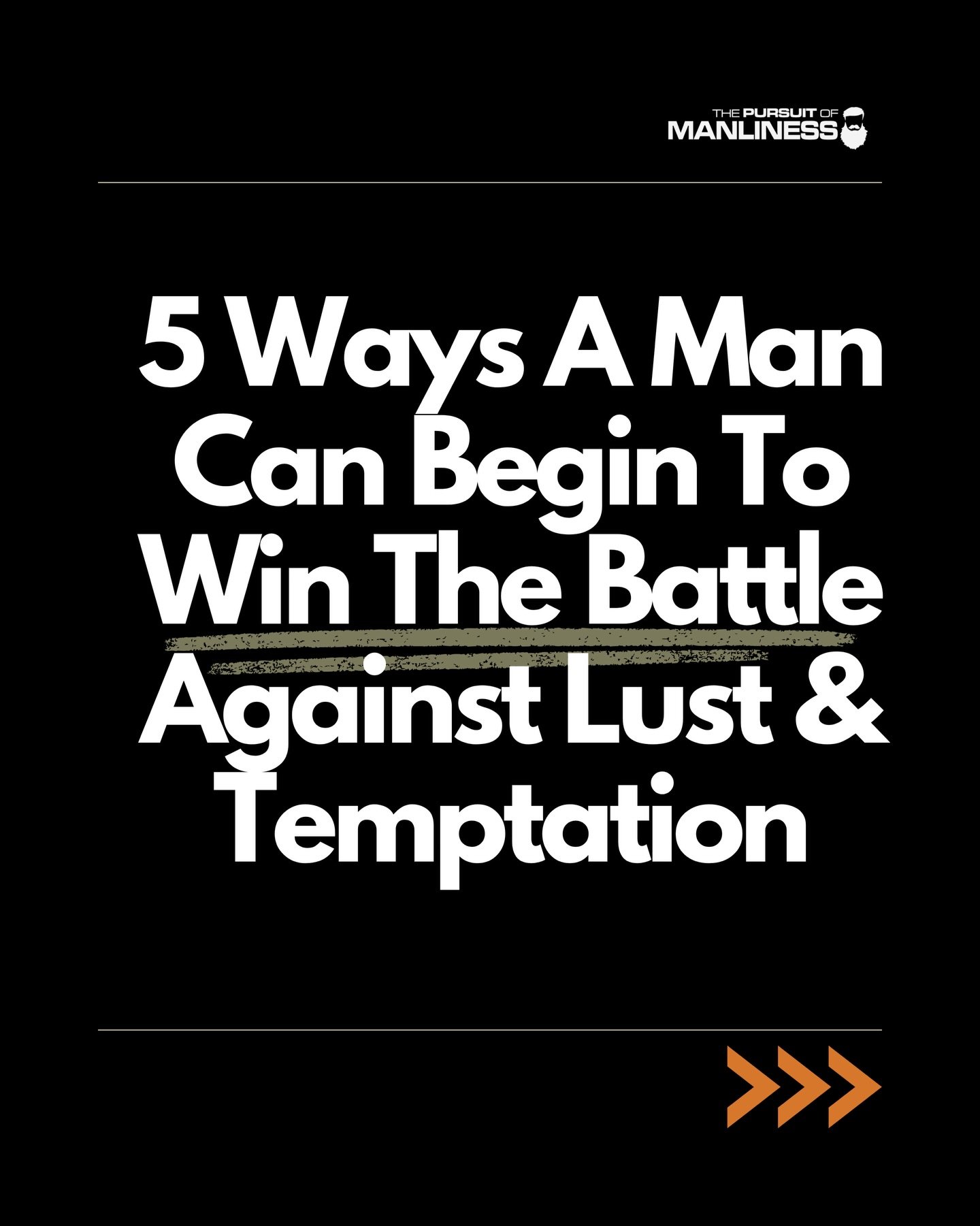 The battle against lust and temptation is won through daily faithfulness.

Victory is built through:
- Small Decisions
- Daily Discipline
- Honest Accountability
- Dependence on Christ
- Solid &amp; Sound Community 

A man who keeps getting back up o