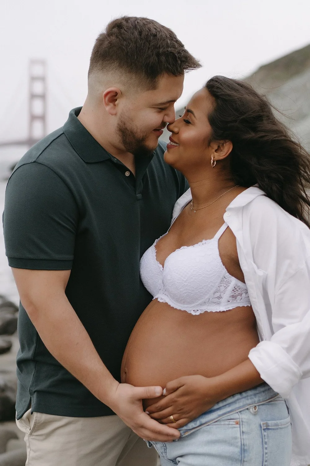 Whimsical Beach Maternity Session at Marshall Beach, SF