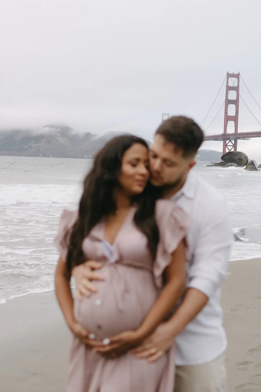 Whimsical Beach Maternity Session at Marshall Beach, SF