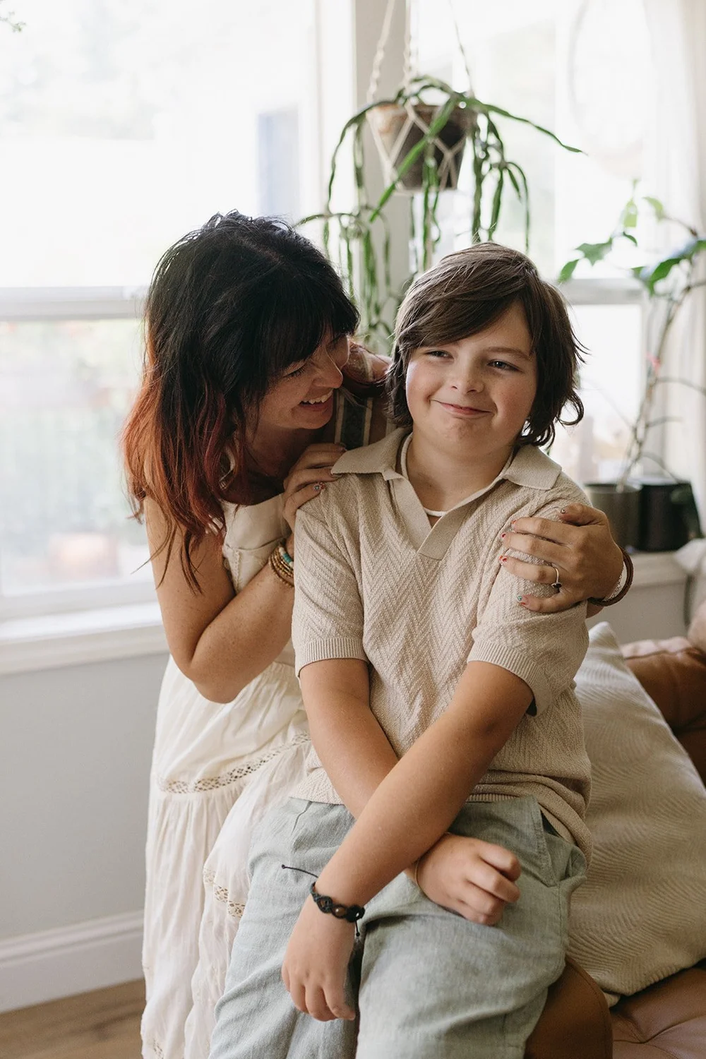 Candid In-Home Family Session in Hillsborough, CA