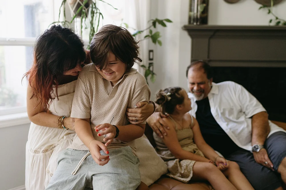 Candid In-Home Family Session in Hillsborough, CA