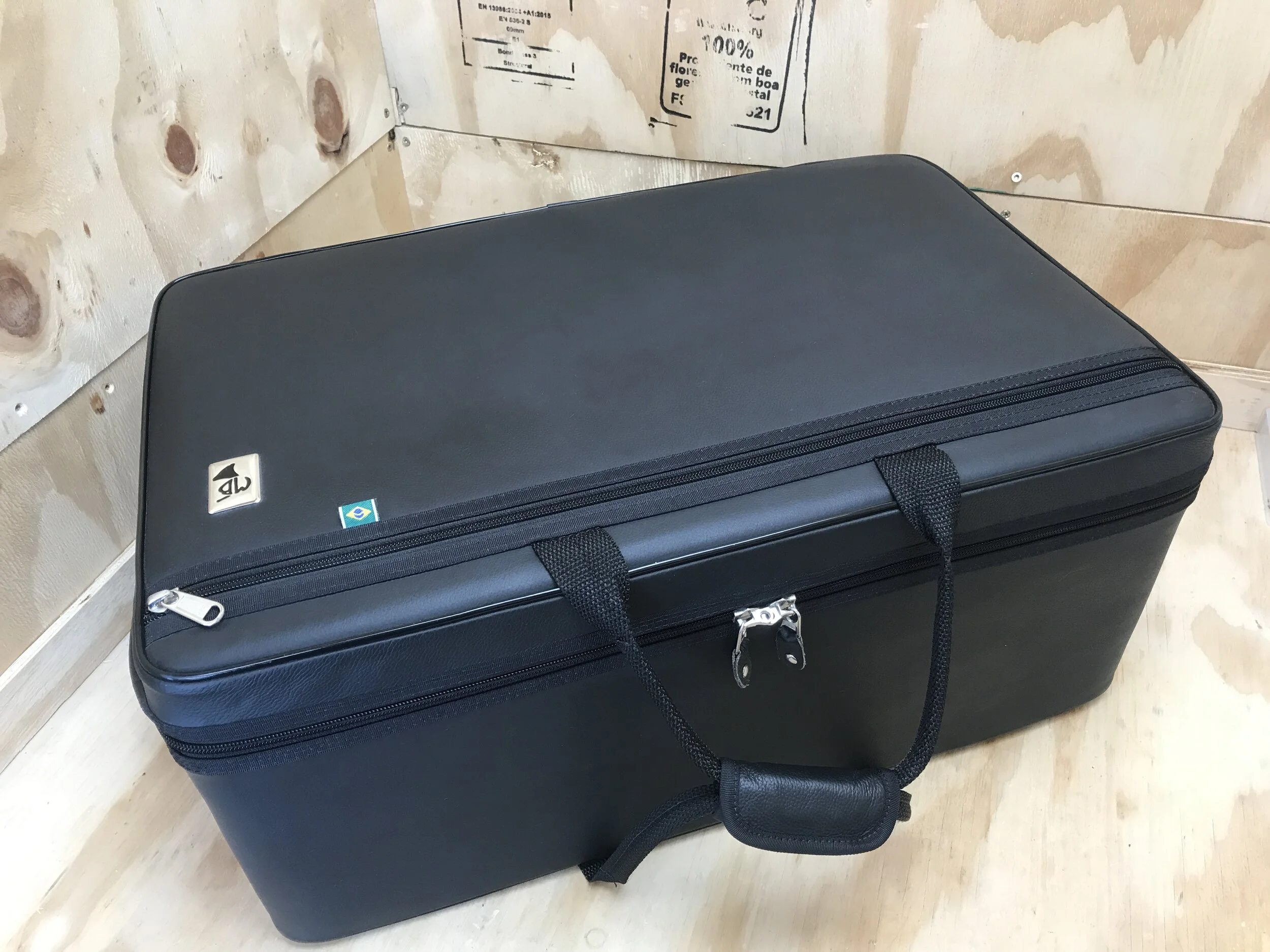 Marcus Bonna Quad Trumpet Case (Leather) SOLD — SMITH BRASS SERVICES
