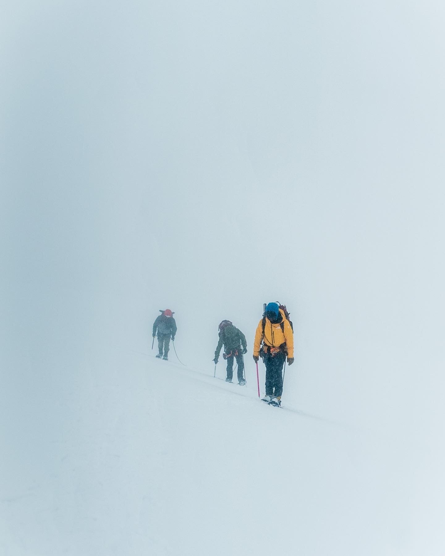 In the ping-pong ball, also known as whiteout conditions. 
.
.
#alpinism #northcascades #mountaineering #alpineclimbing #mountainlovers #sonyalpha #pnwoutsiders #visitthepnw