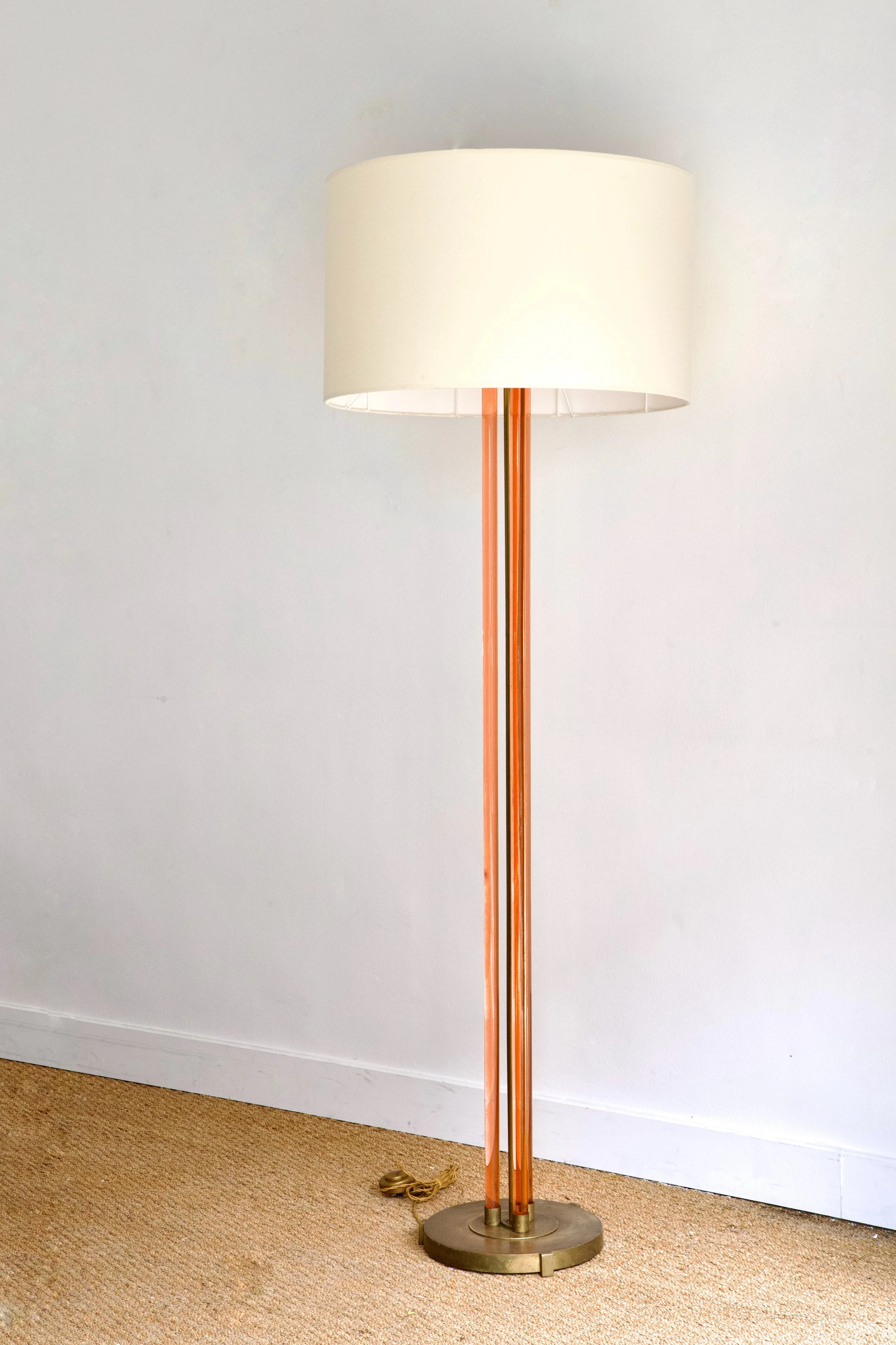 Brass & Glass Floor Lamp