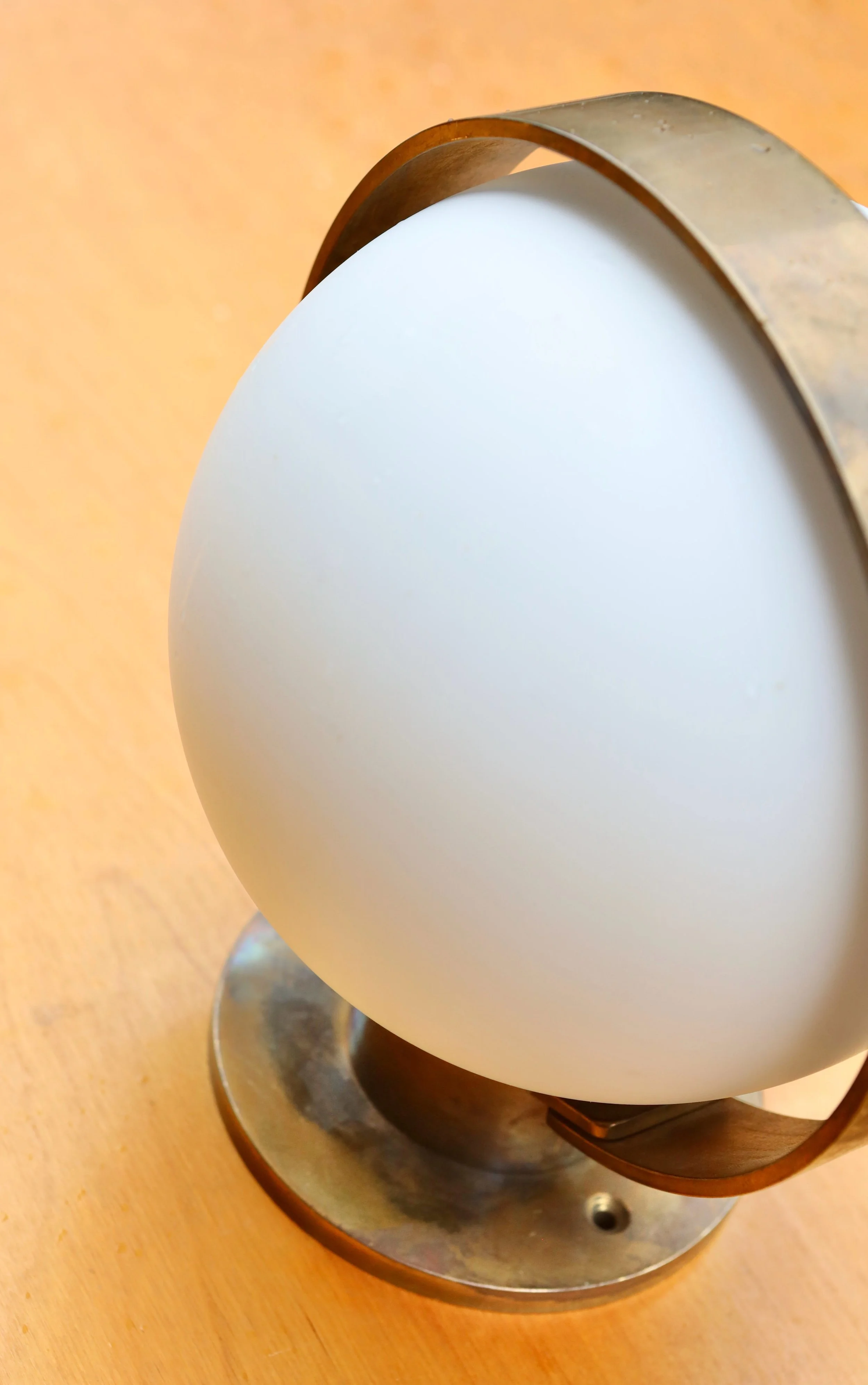 Six Bronze & Frosted Glass Sconces