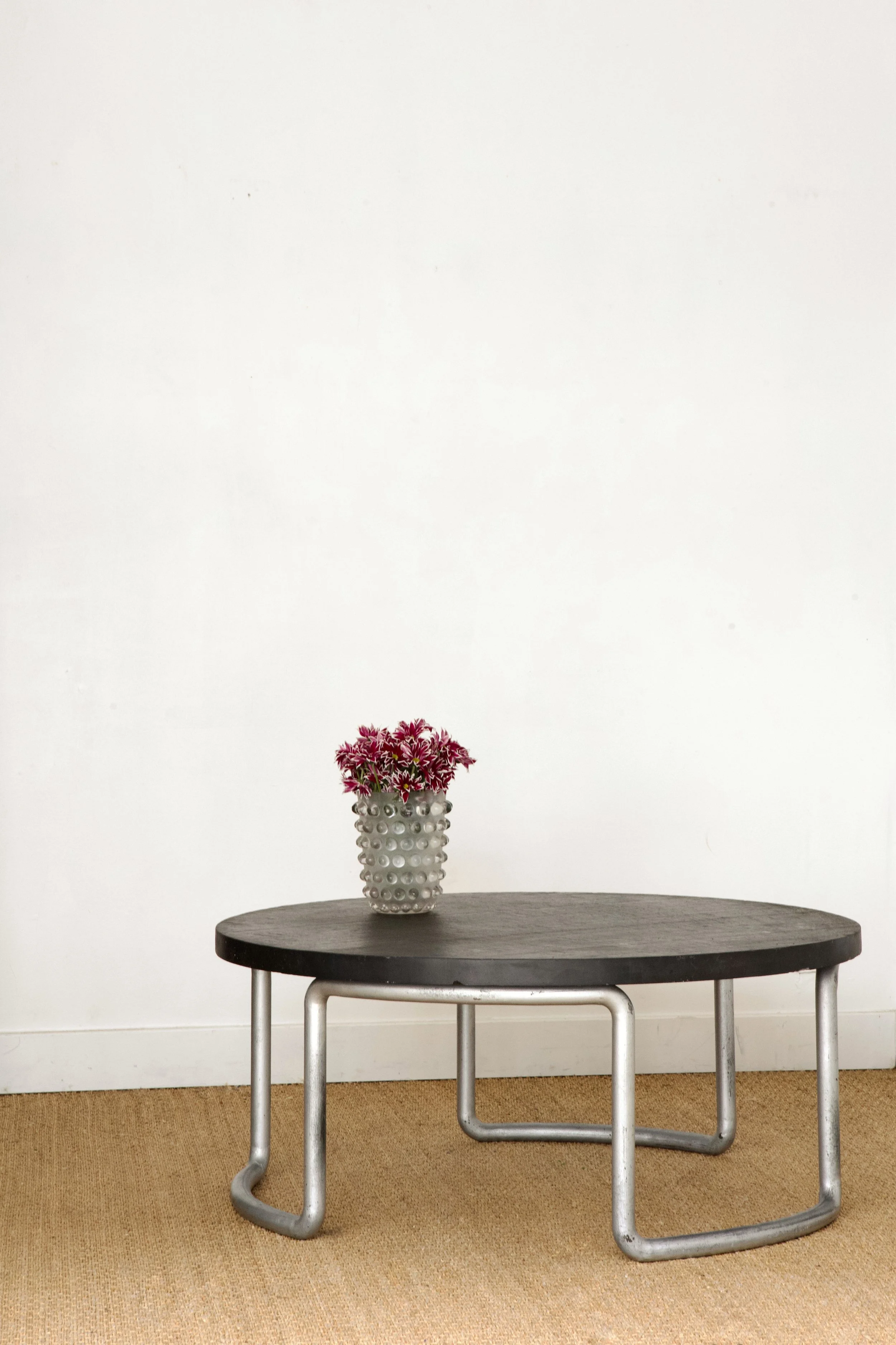 Slate and Tubular Metal Table