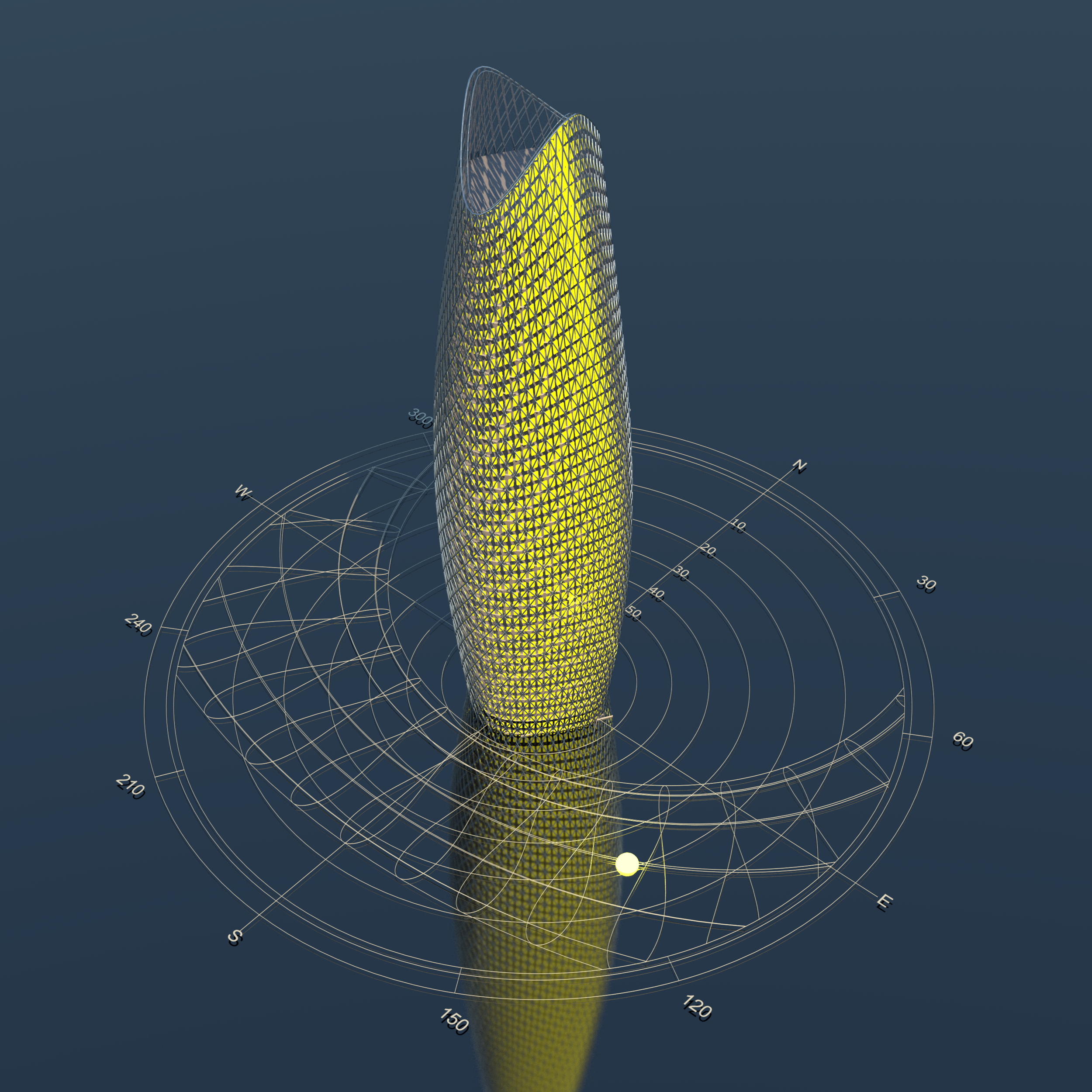Parametric dynamic shading for high rise