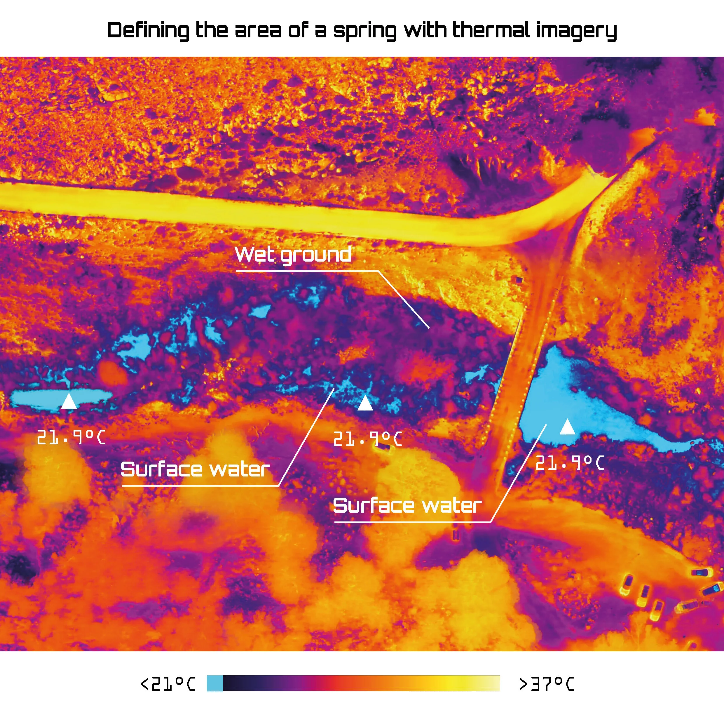 Drone remote sensing for water detection with Thermography 
