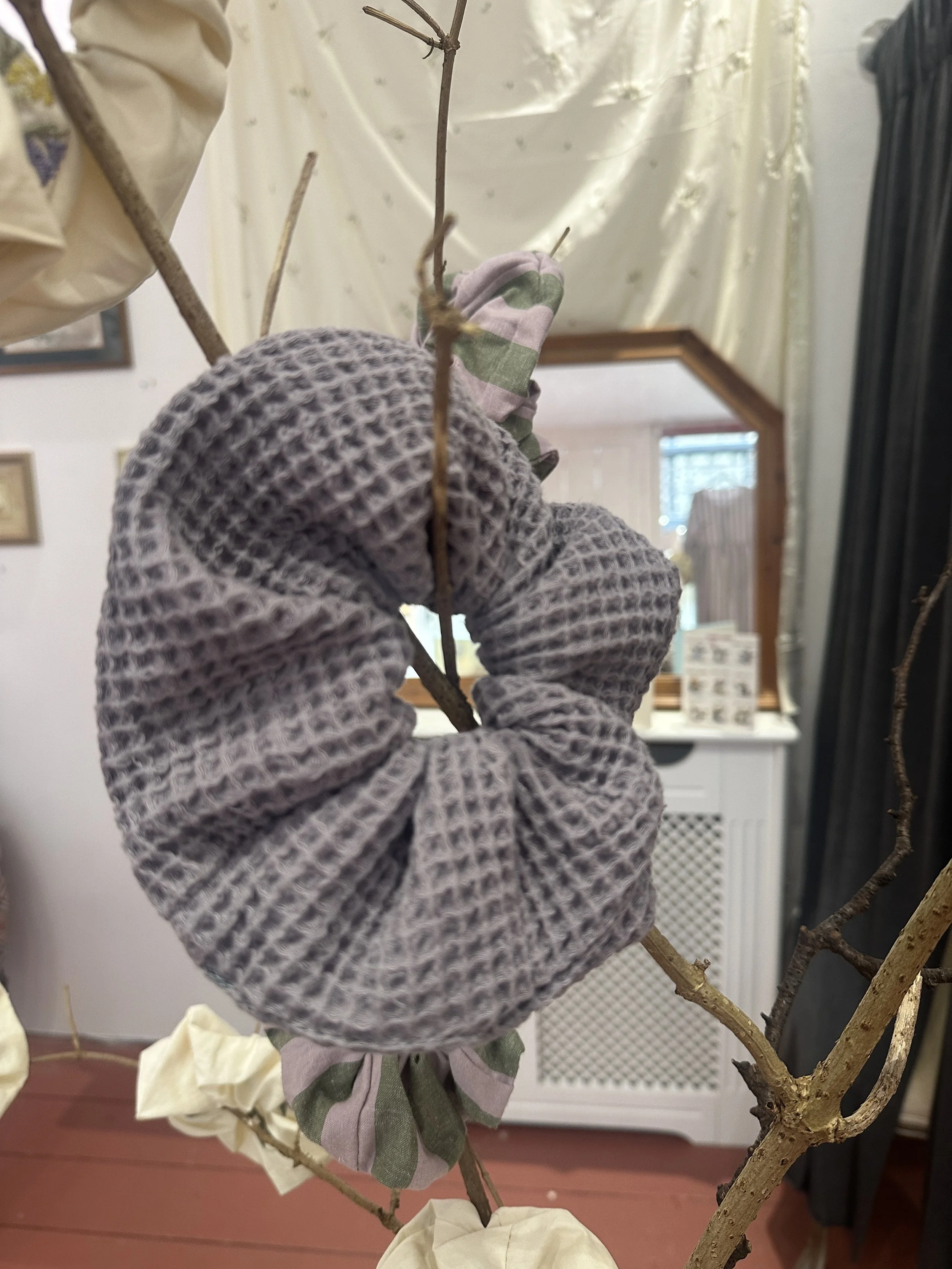 Waffle Mauve Scrunchie