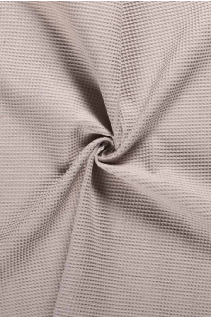 Organic cotton waffle sand fabric