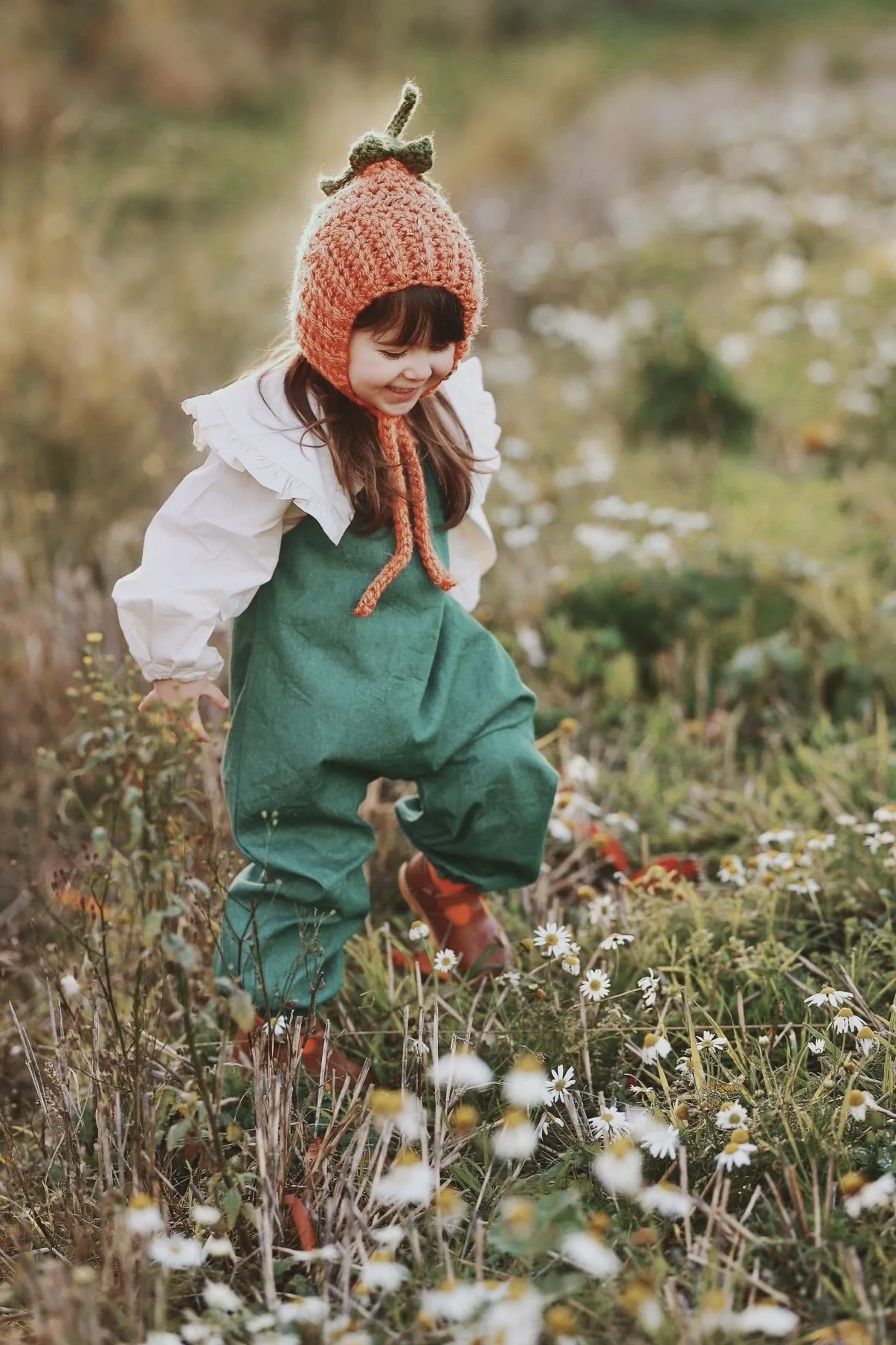 kids denim dungarees green