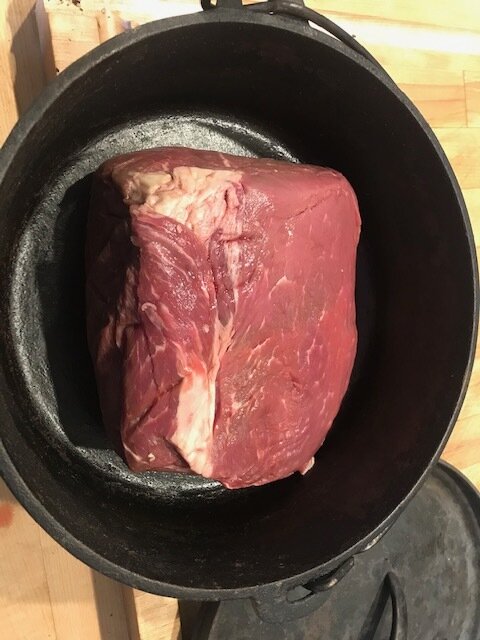 beef roast in cast iron