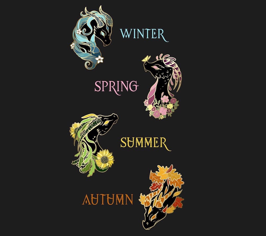 Less than 24 hours left to preorder my Season of the Dragon enamel pins and stickers!