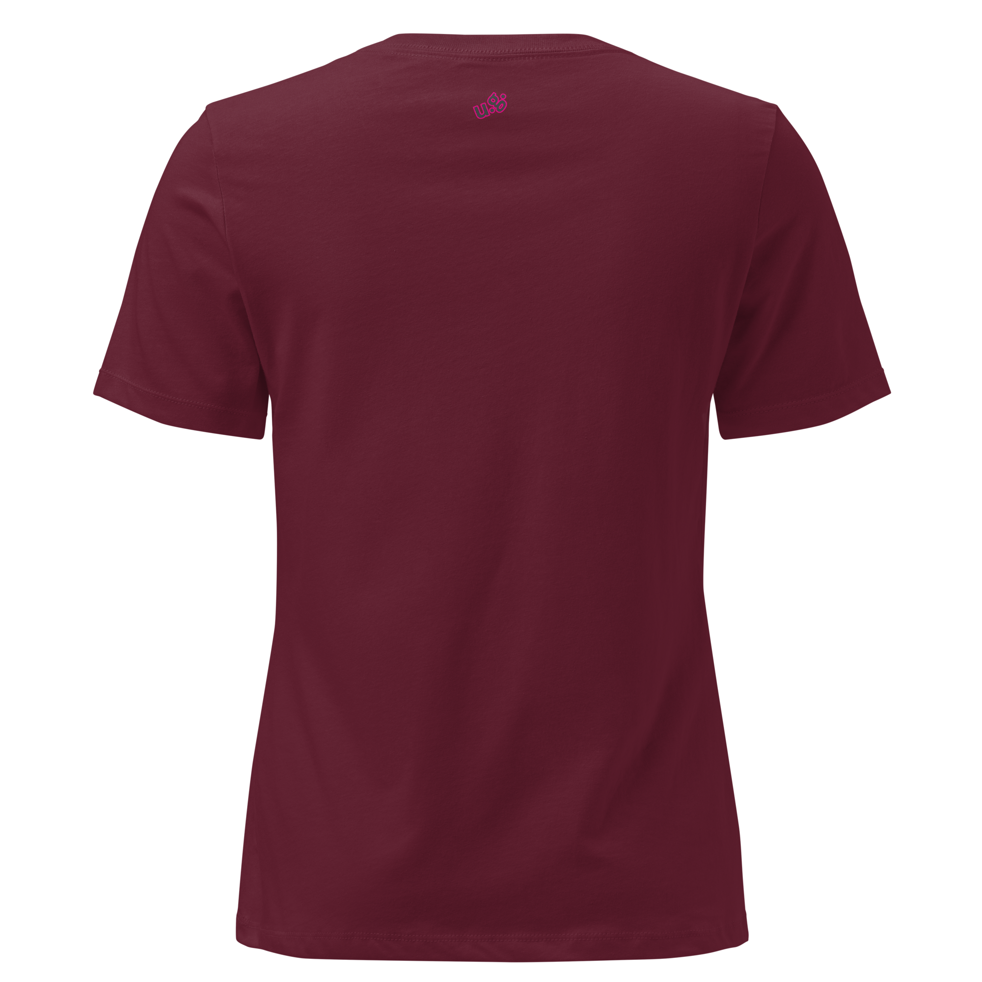 womens-relaxed-t-shirt-maroon-back-69f65195bf363.png