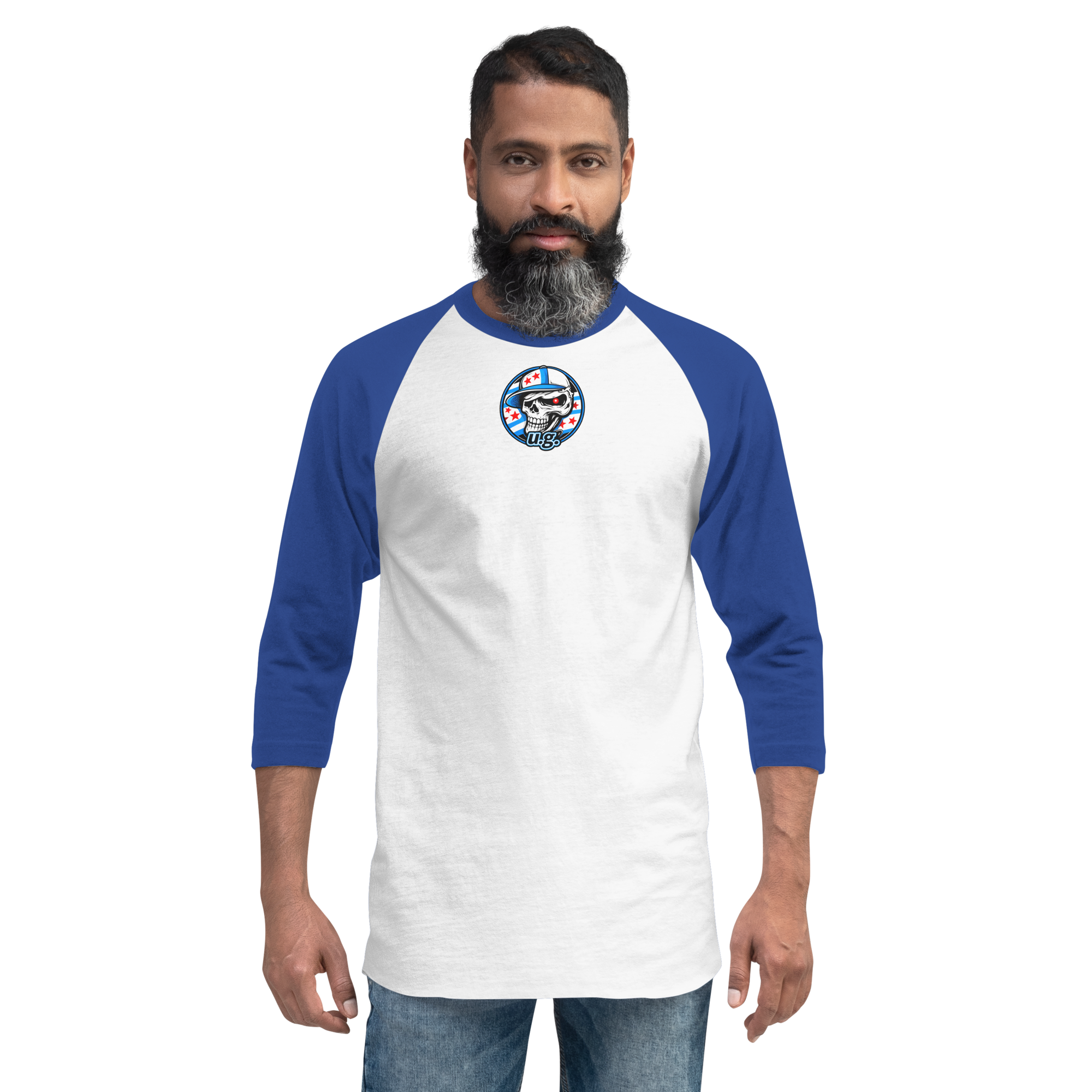 unisex-34-sleeve-raglan-shirt-white-royal-front-69f6a61eceb83.png