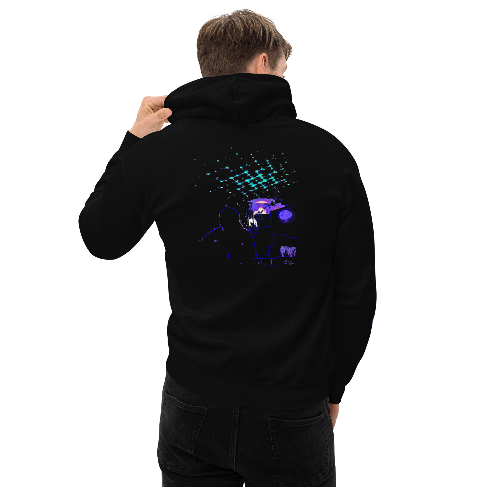 Harmony in Strings: Men's Heavy Blend Hoodie