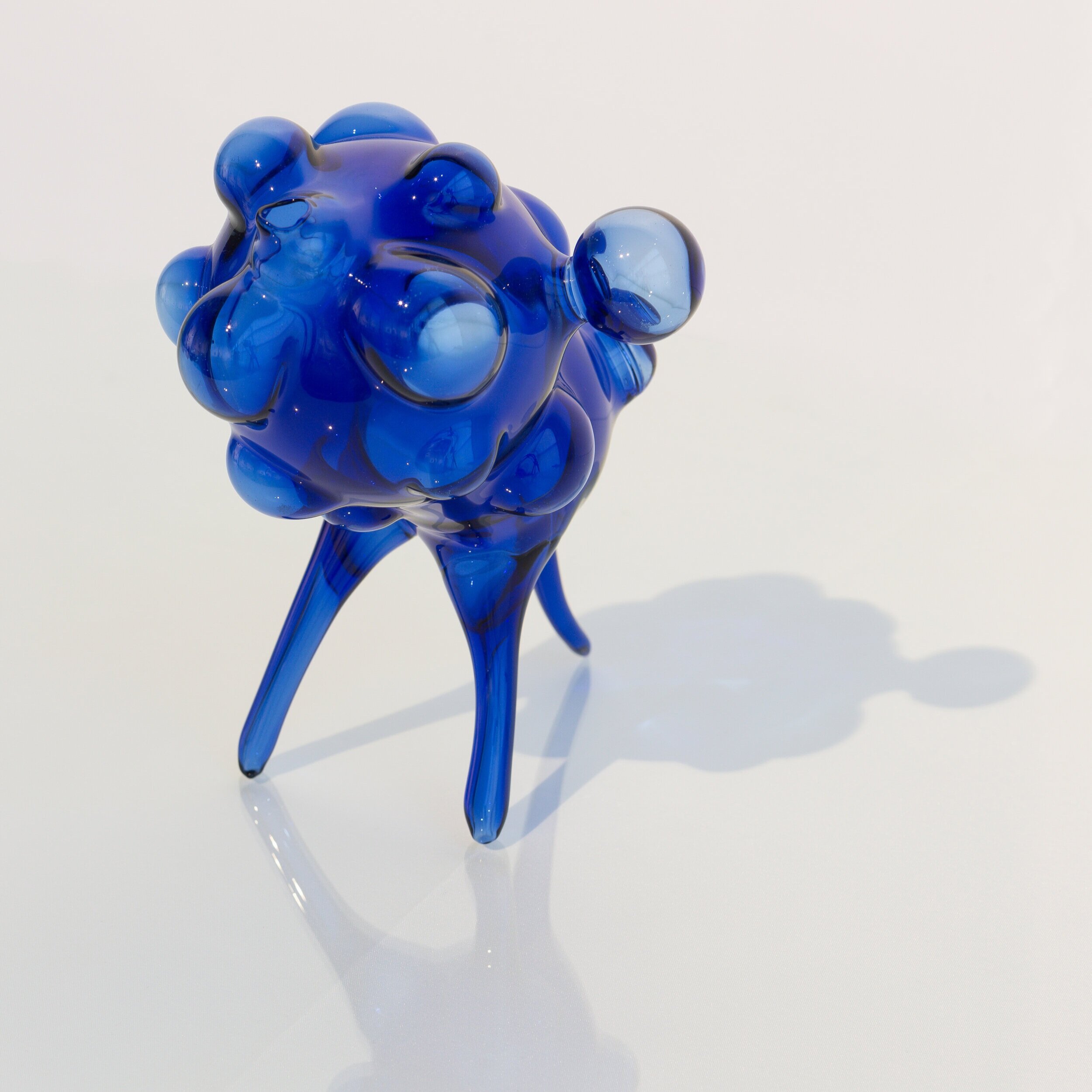 Contemporary hand blown sculptural glass vessel. Collectible design made in Palestine.