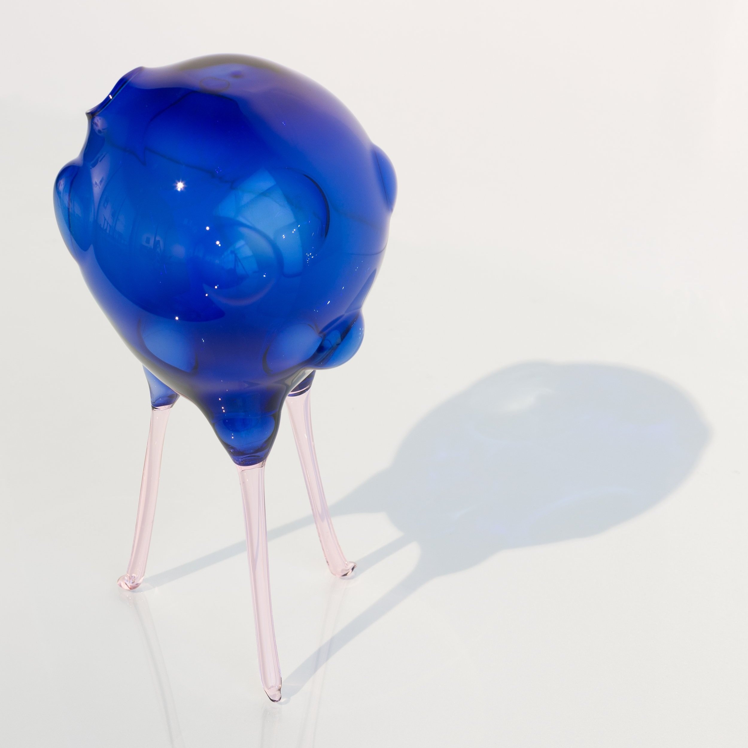 Contemporary hand blown sculptural glass vessel. Collectible design made in Palestine.