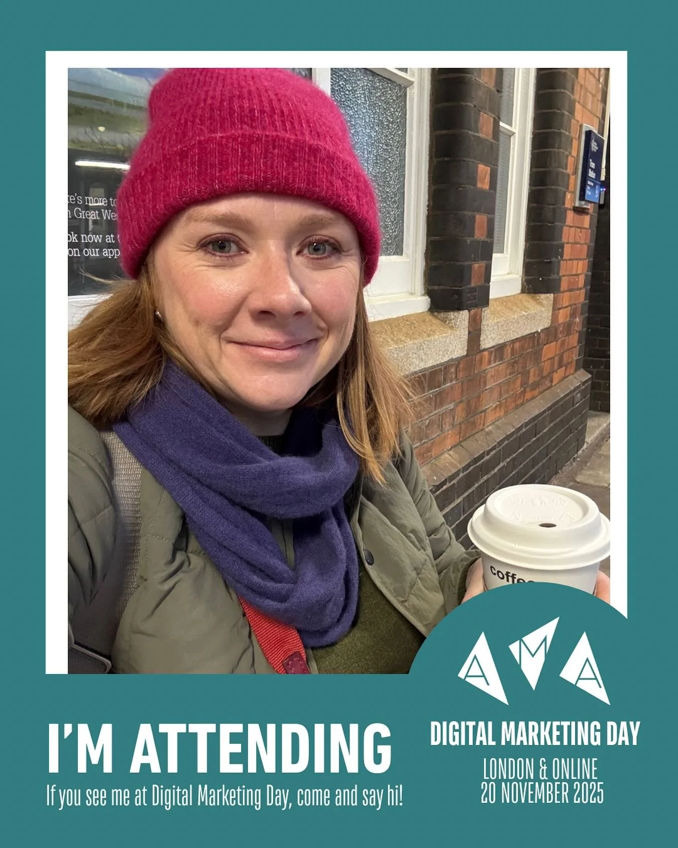 On my way to London today for the Arts Marketing Association&rsquo;s Digital Marketing Day! Looking forward to some great sessions and learning lots which I can bring to my work in the arts and culture space ❤️