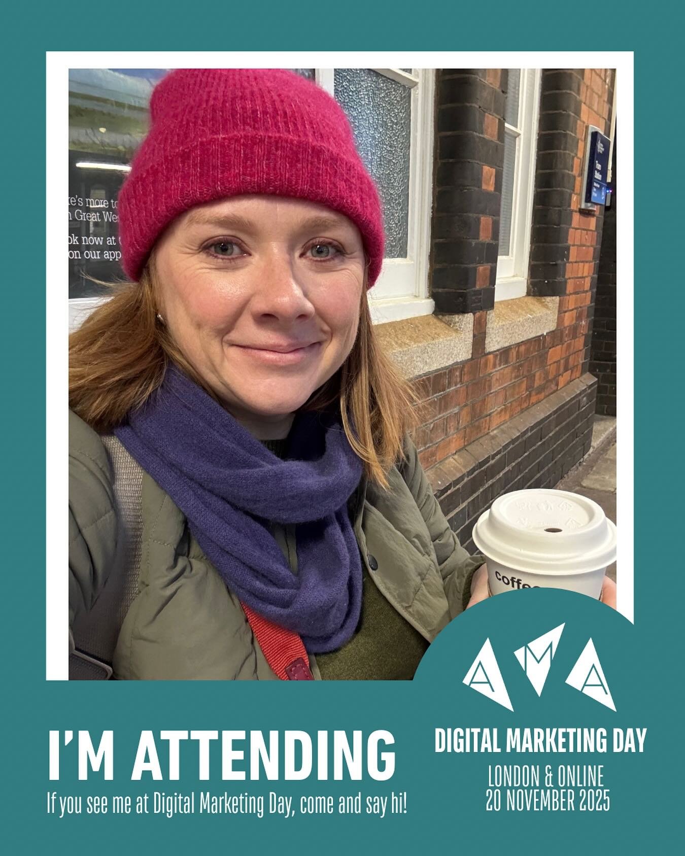 On my way to London today for the Arts Marketing Association&rsquo;s Digital Marketing Day! Looking forward to some great sessions and learning lots which I can bring to my work in the arts and culture space ❤️