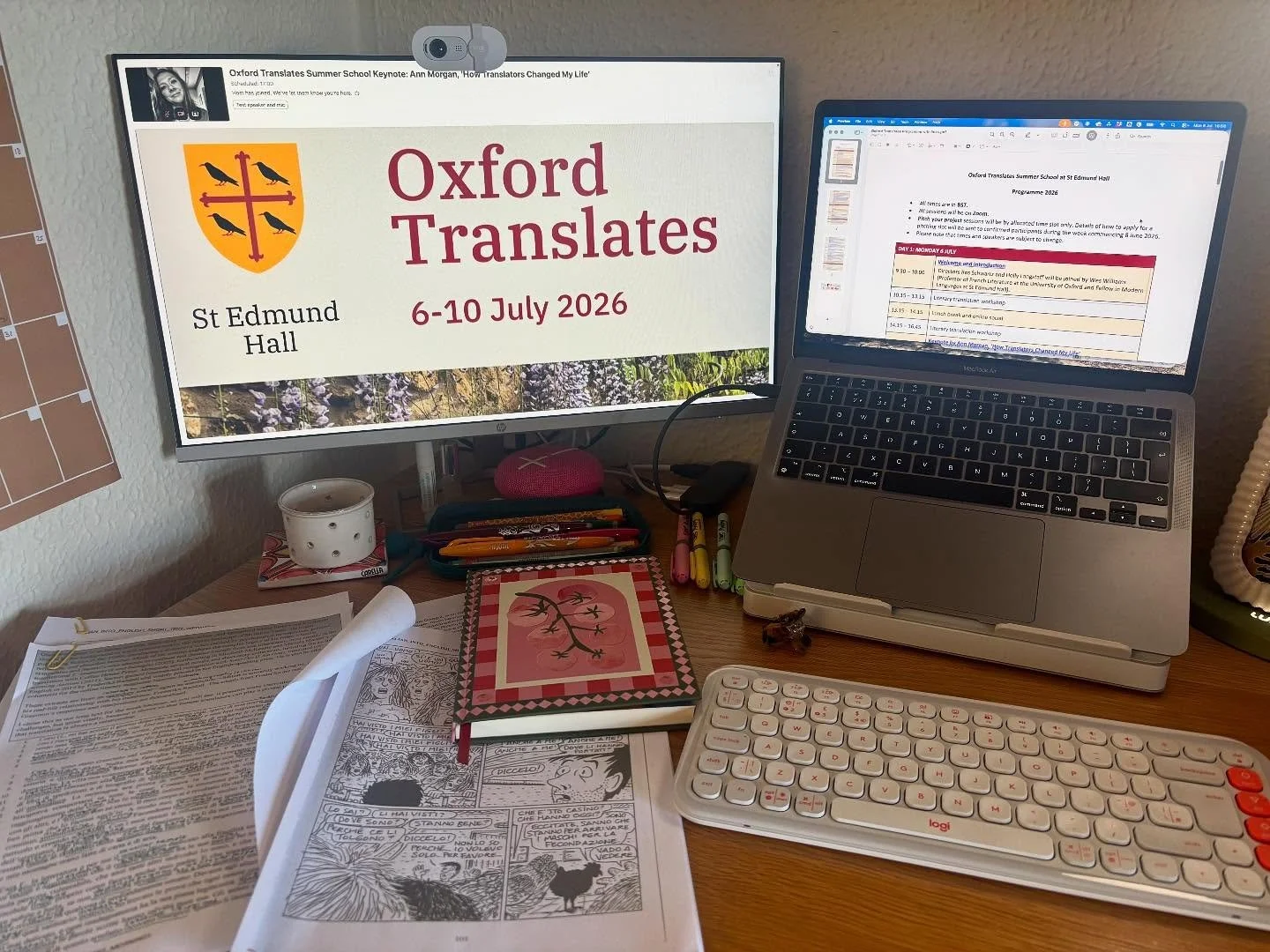 Smashing first day as part of @oxford.translates Italian to English cohort, digging deep in some fascinating texts with @clabotsford, followed by an inspiring and uplifting keynote from @ayearofreadingtheworld. Lovely to meet fellow linguists with sh