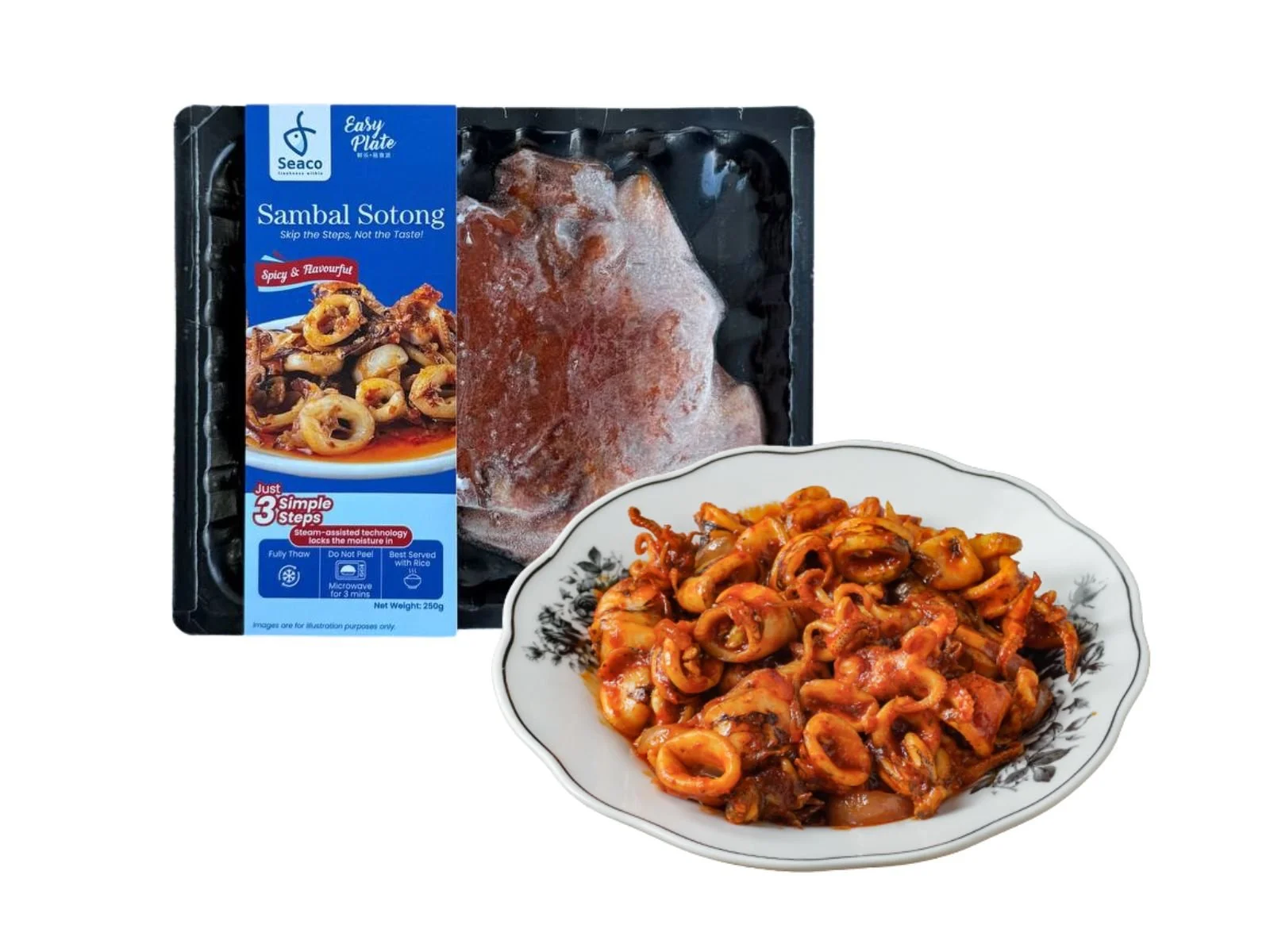 Ready-to-cook sambal sotong Seaco