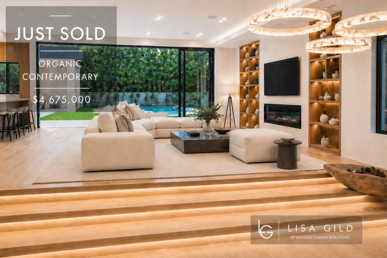 An exquisite residence blending warm, natural textures with clean architectural lines