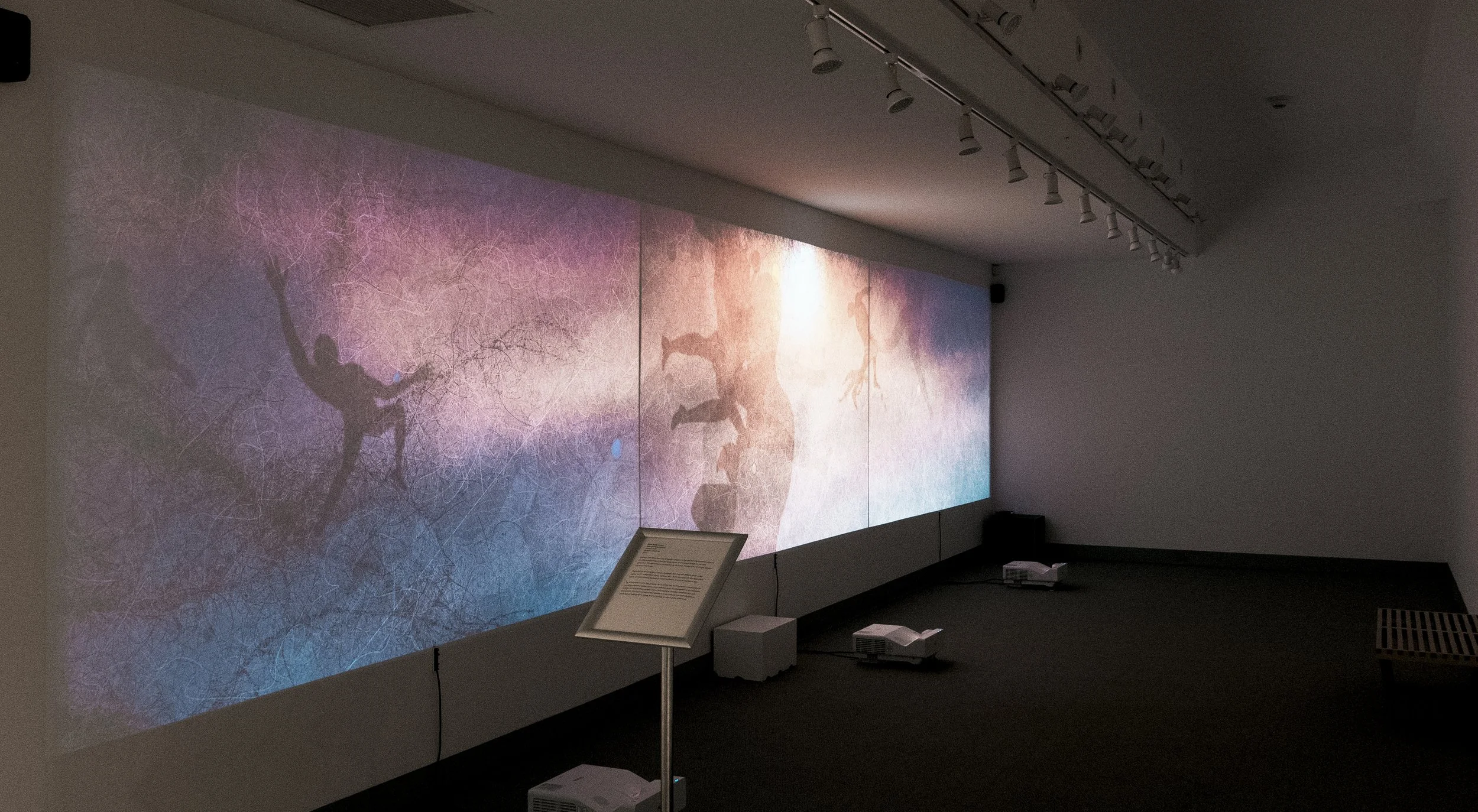 Josh Gumiela and Dave Ryan, "Gravity's Law", video and sound installation