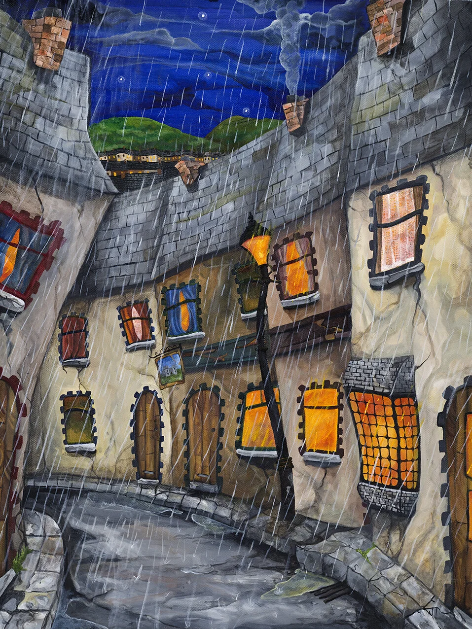 Down Pelts the Naked Weather