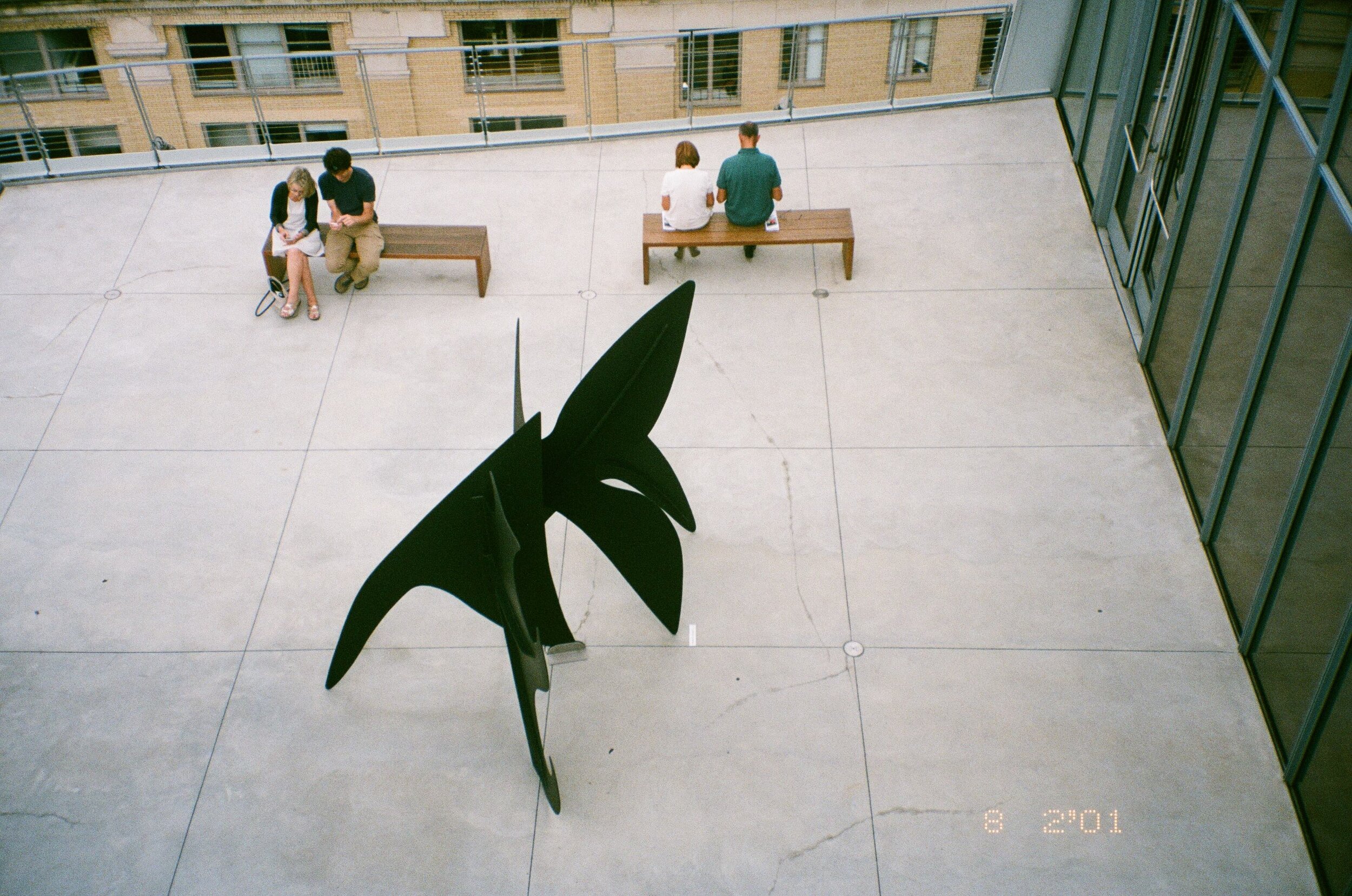 distracted art viewers