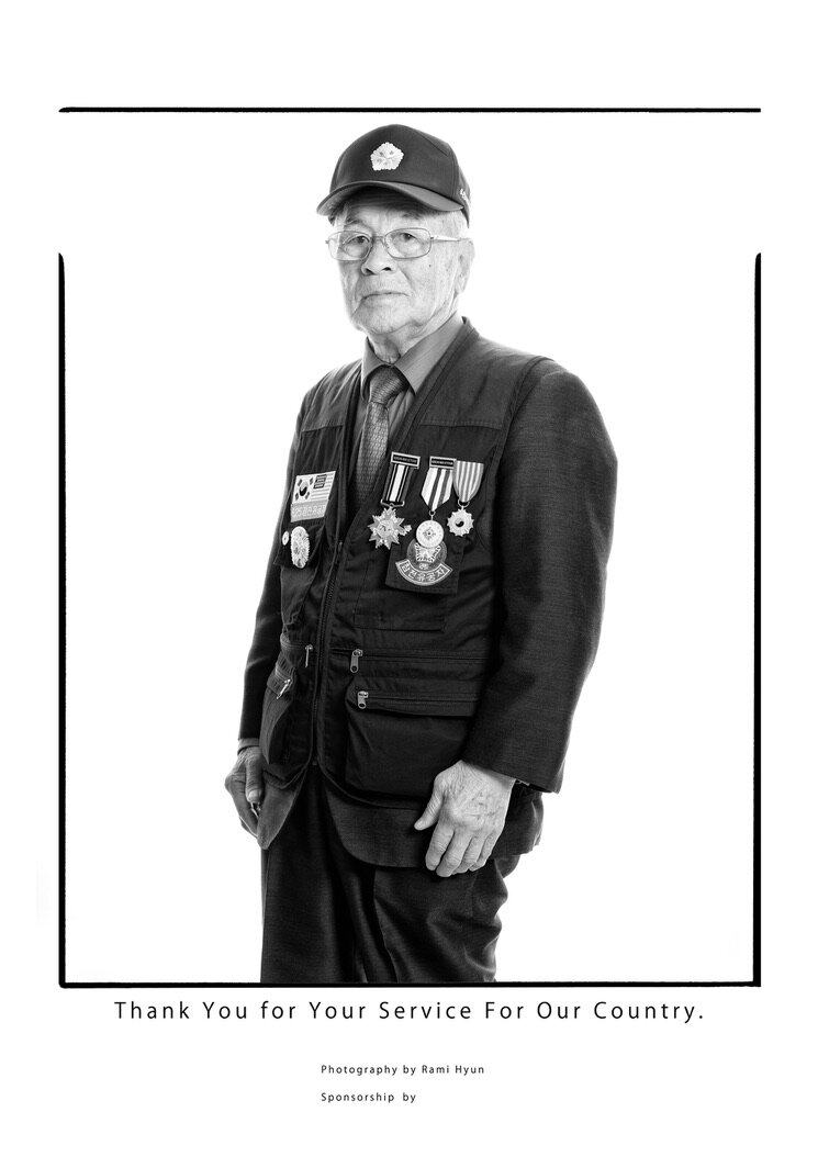  Korean War Veteran Kwang Yol Lee in a photograph by Rami Hyun. 