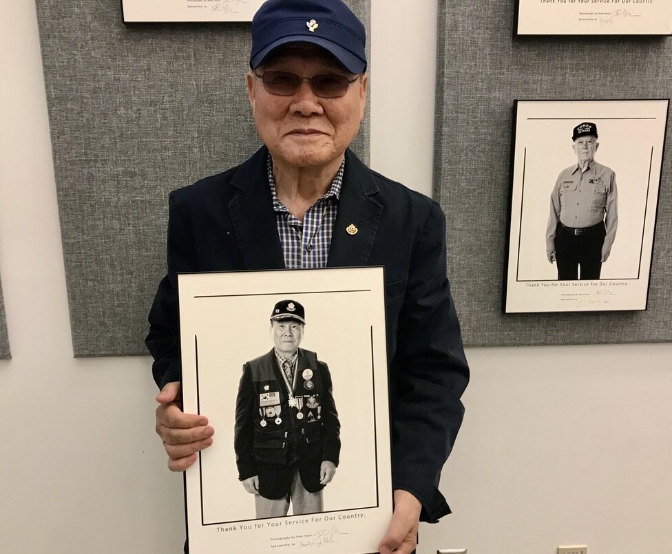  Korean War veteran Hee Soo Kwon, a member of the Korean Association of Korean War Veterans, Oregon (KAKWVO). 