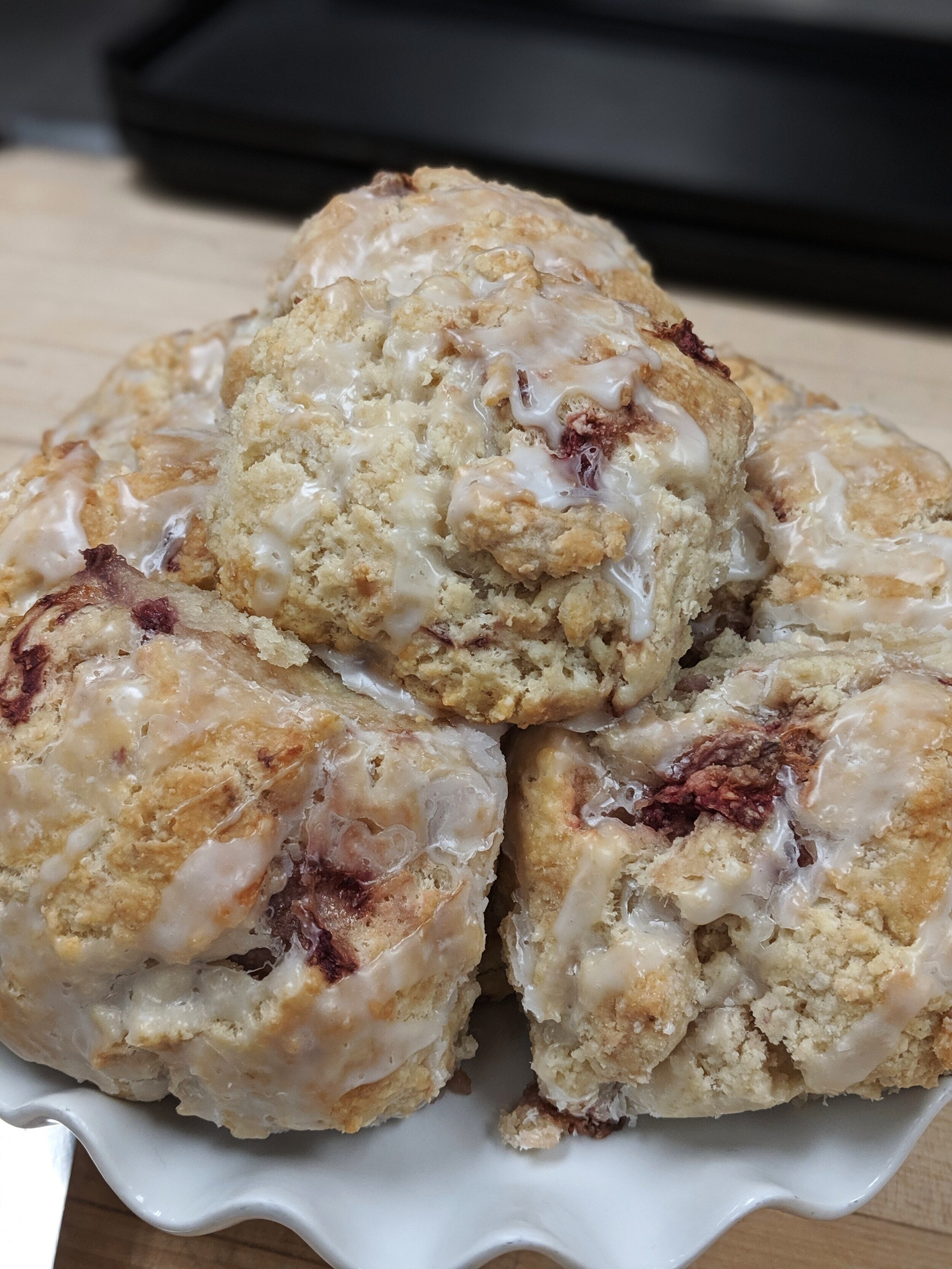 Raspberry Glazed Scone