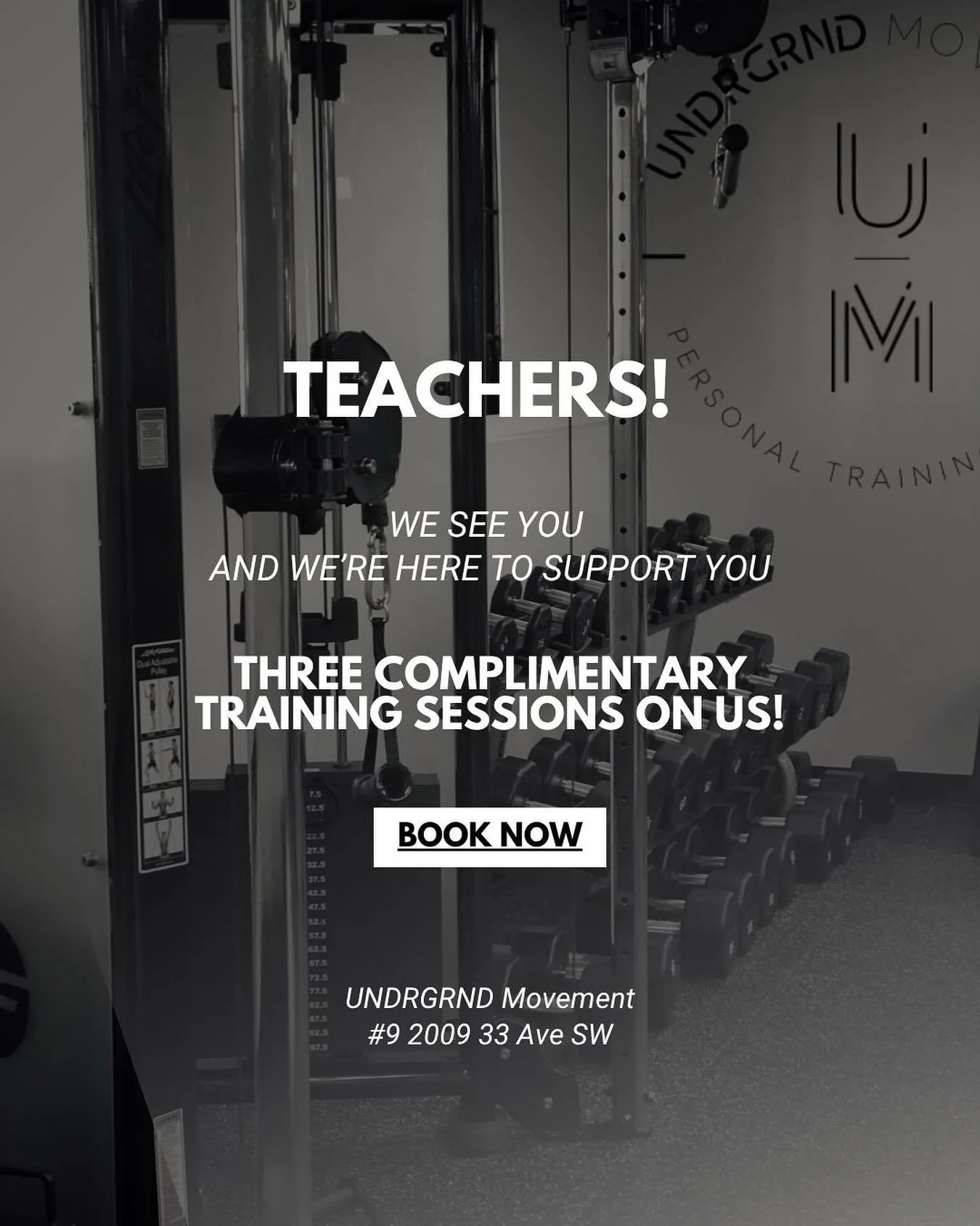 Teachers! If you want to blow off some steam in this trying time come try a few workout sessions on us! #albertateachers