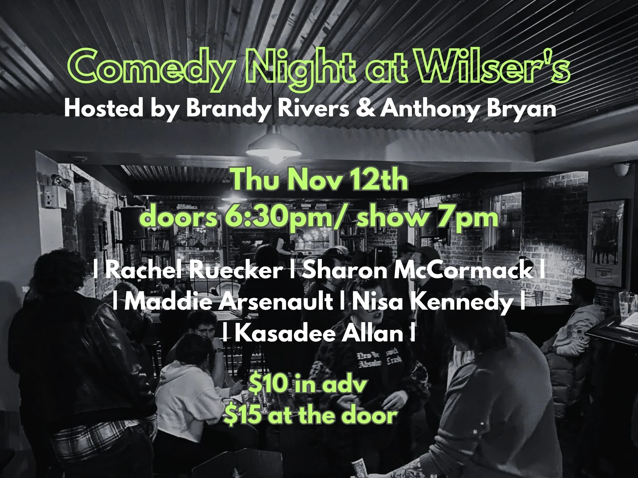 Comedy Night in the Wiser's Room hosted by Anthony Bryan and Brandy Rivers