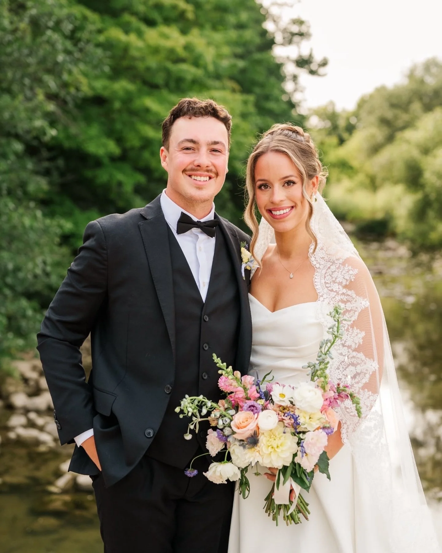 Laura and Dustin are the kind of people who instantly make you feel at home, two of the kindest souls surrounded by a circle of love that speaks volumes about who they are. 💕

They tied the knot on Laura&rsquo;s family property, a place her dad alwa
