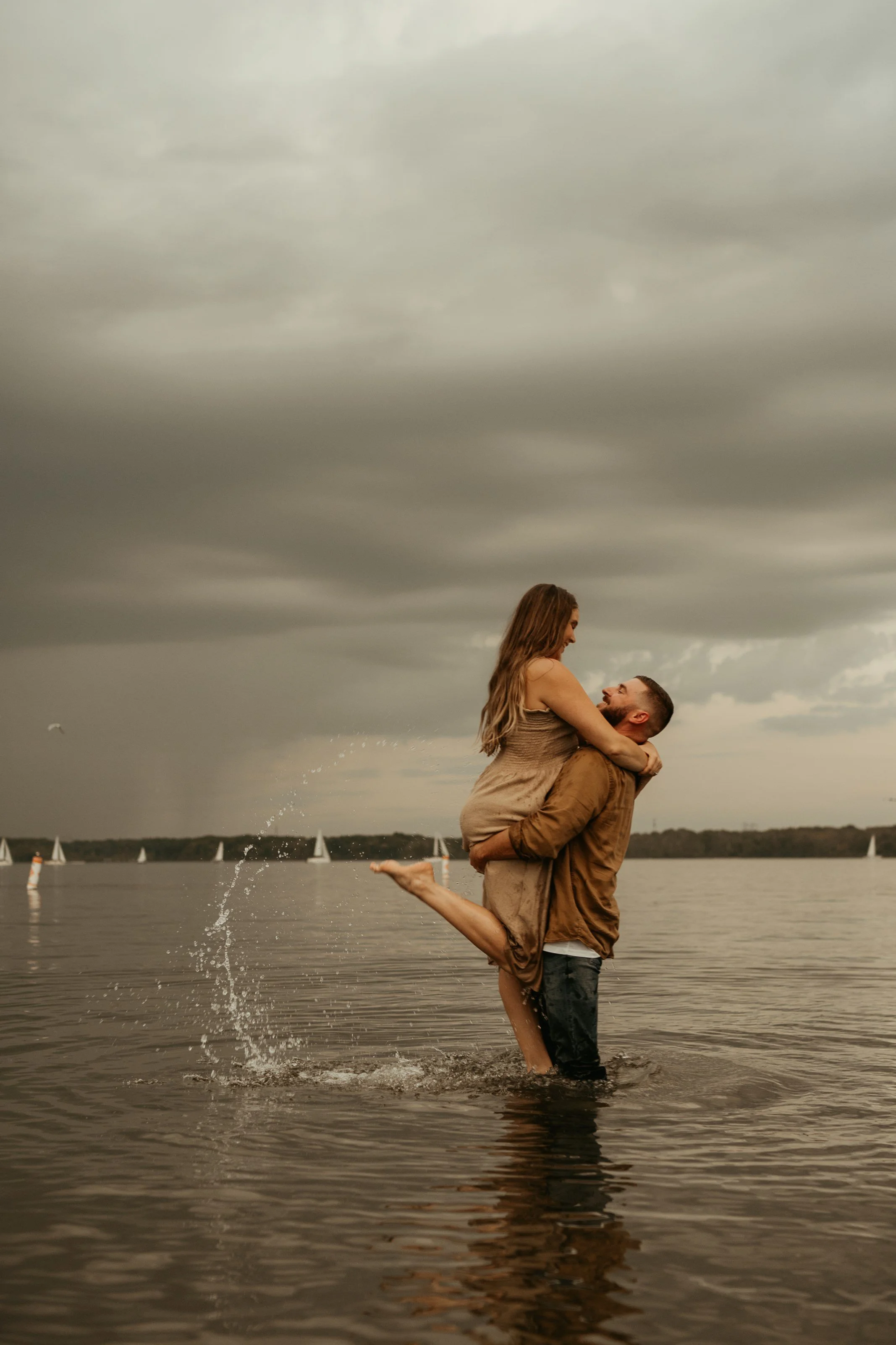 Engagement Photos Alum Creek Beach Wedding and Elopement
