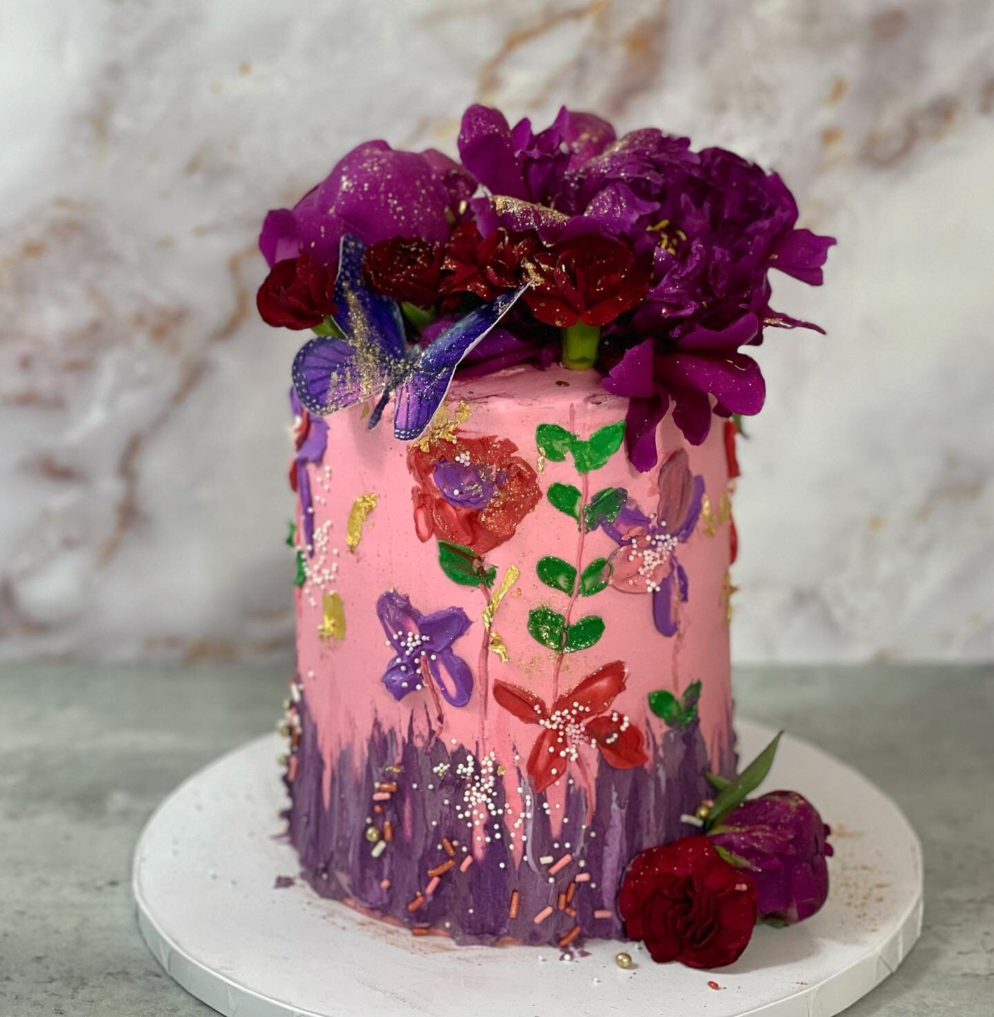 Palette knife techniques are my favorite designs on cakes, you&rsquo;ll see me practicing this technique more and more this year and I&rsquo;m hoping to master it soon enough. There&rsquo;s so much that goes into it, but the results are beautiful! It